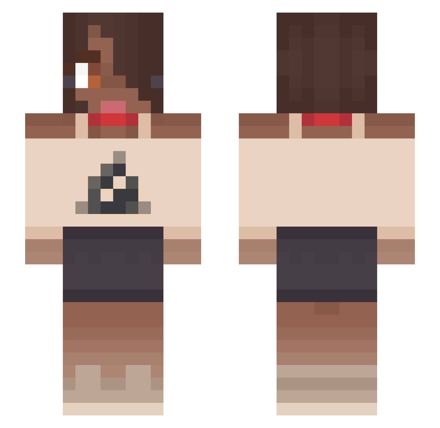 Spikedmauler Minecraft skin, front and back view