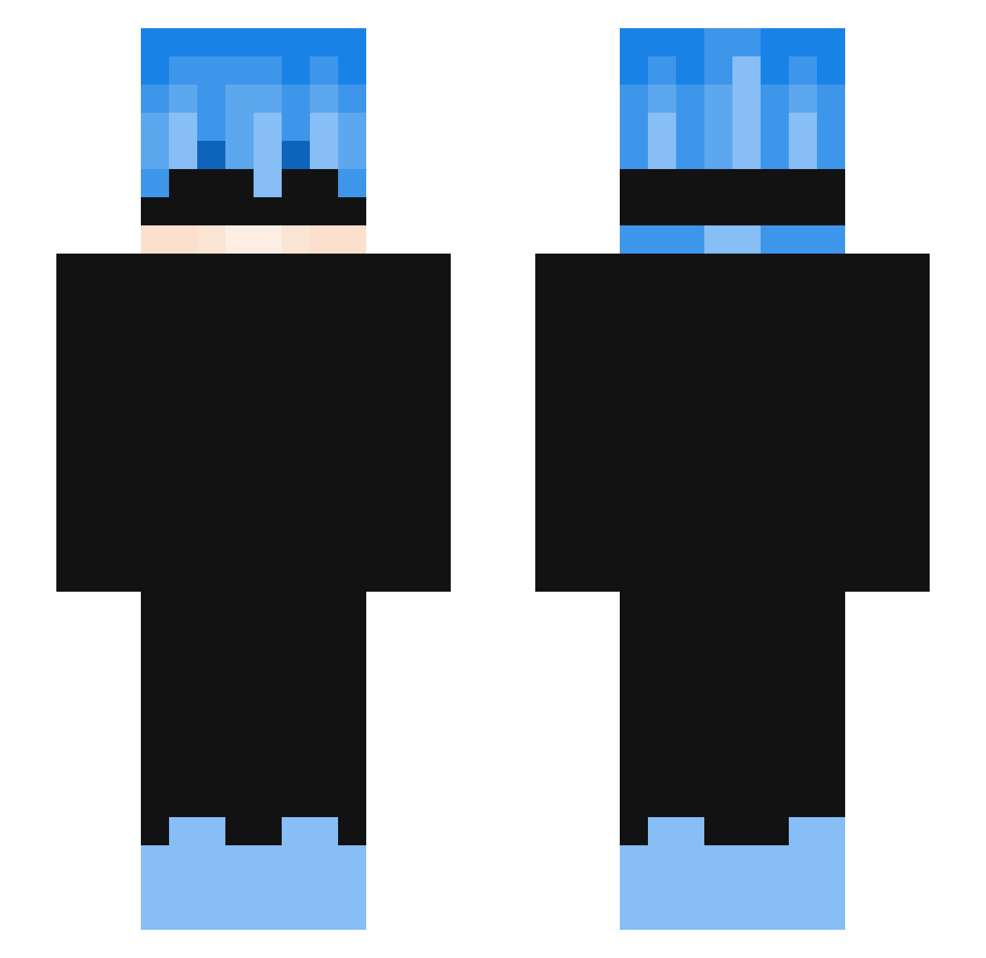 XDraynixX Minecraft skin, front and back view