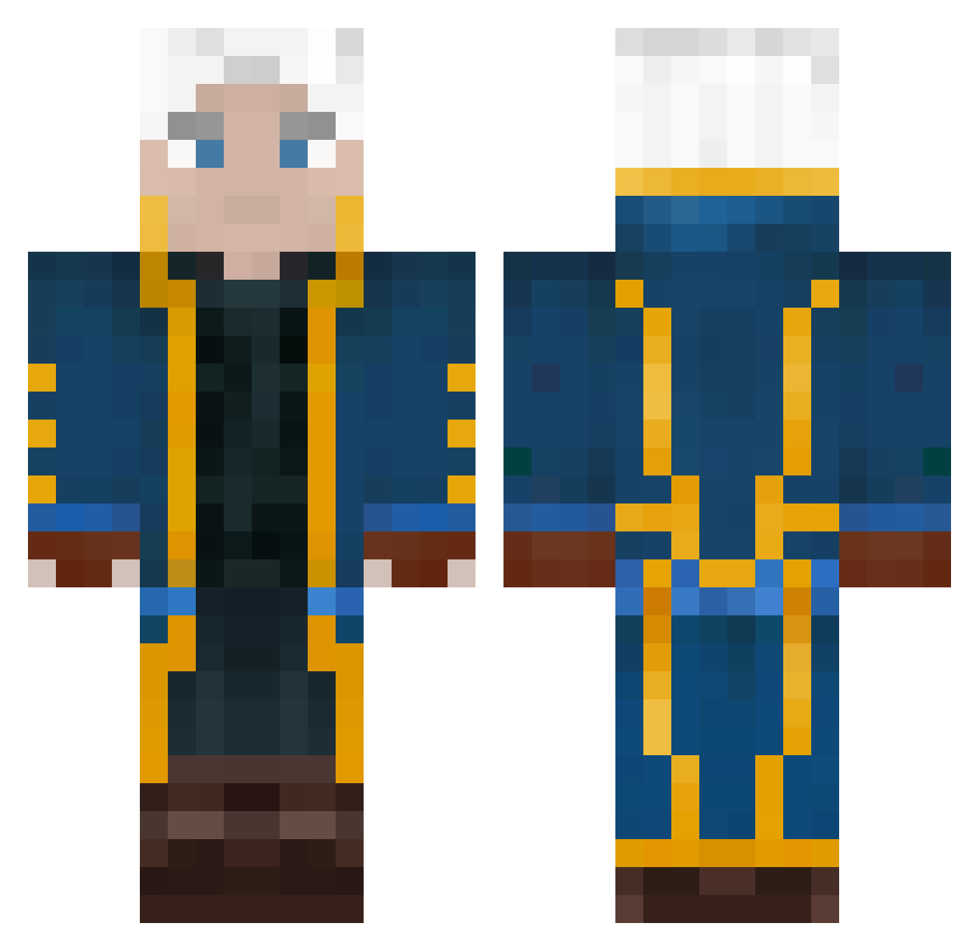 EcoPhene Minecraft skin, front and back view