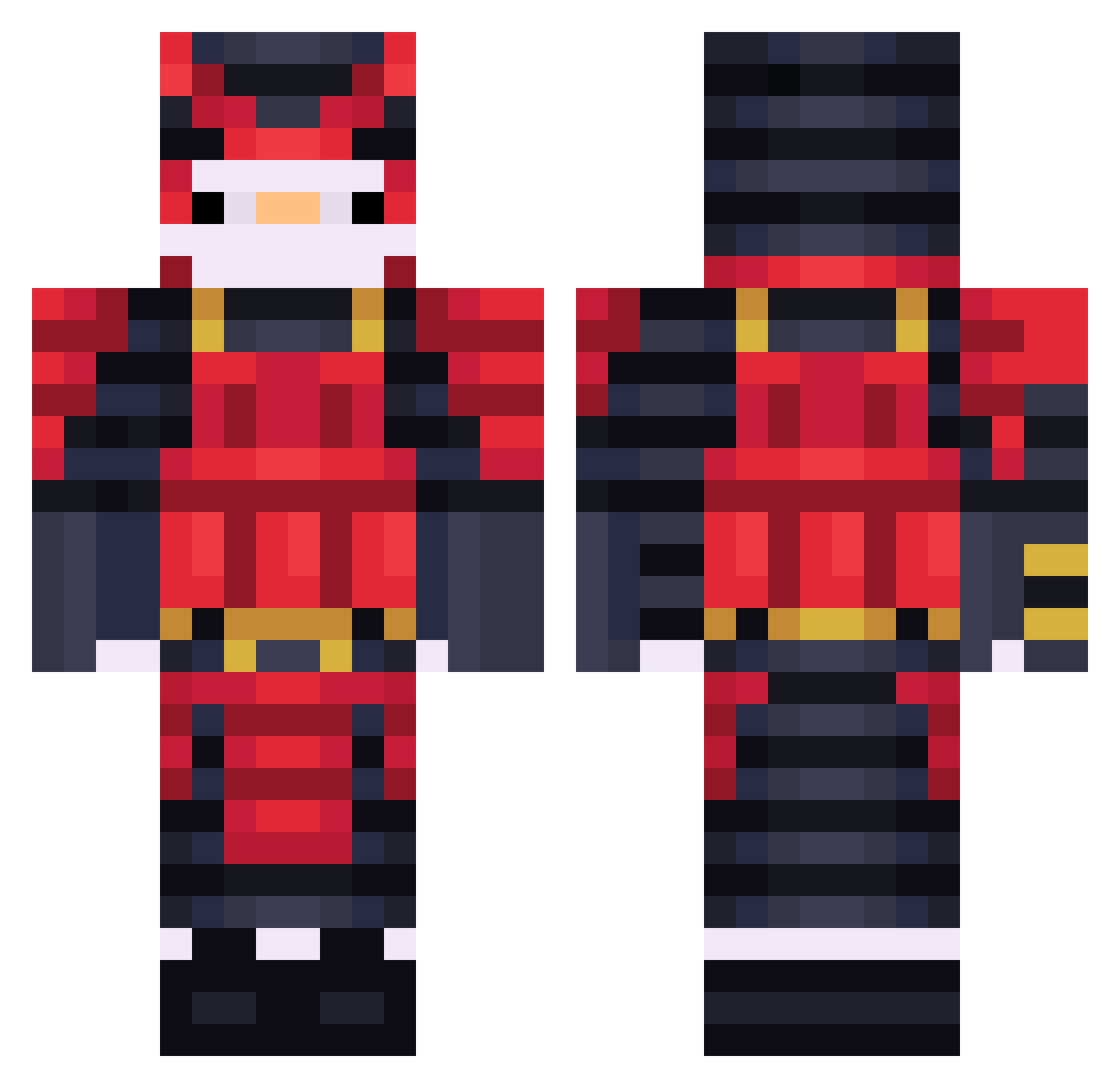Kireo_ Minecraft skin, front and back view
