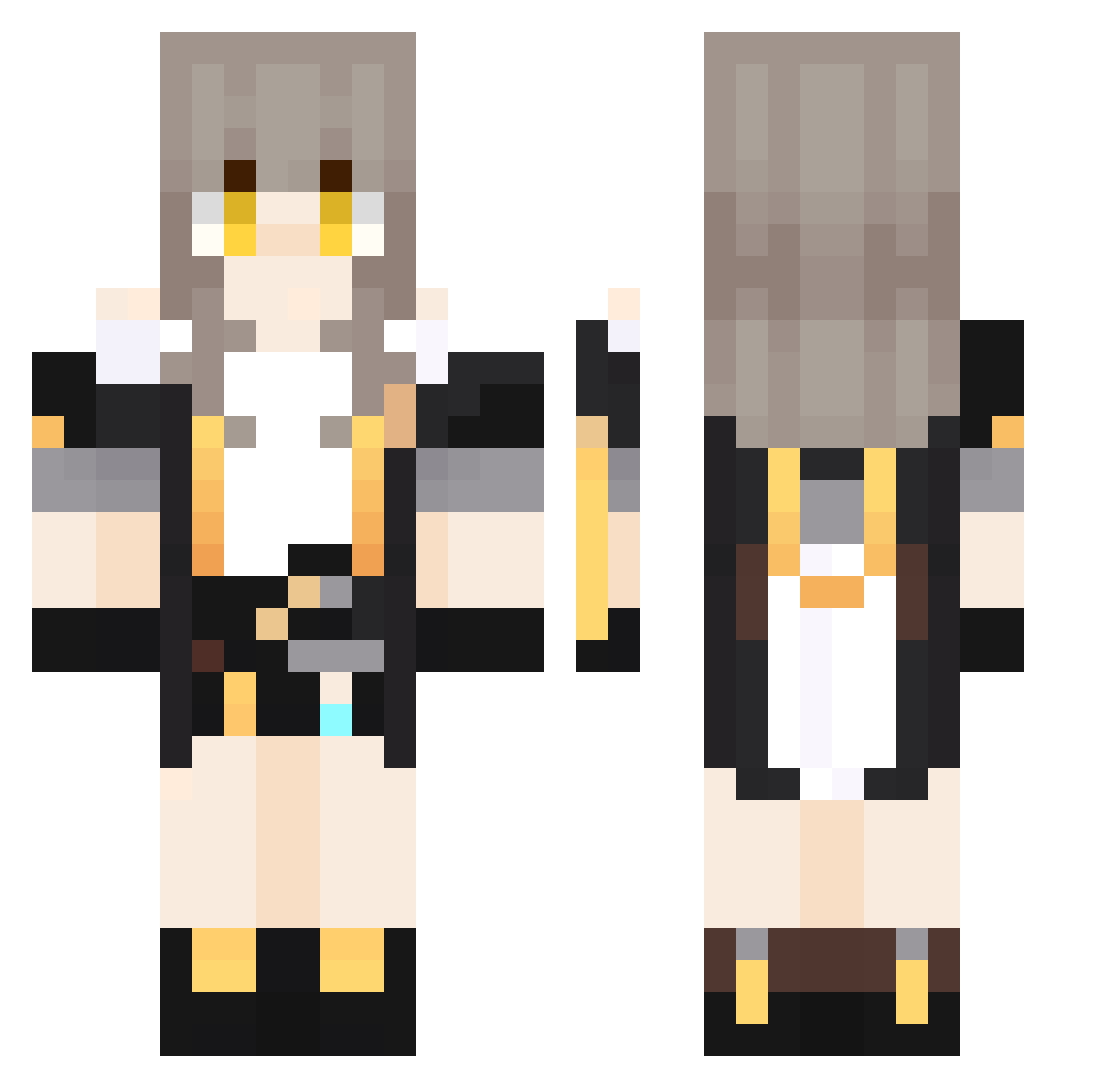 Joker0830 Minecraft skin, front and back view