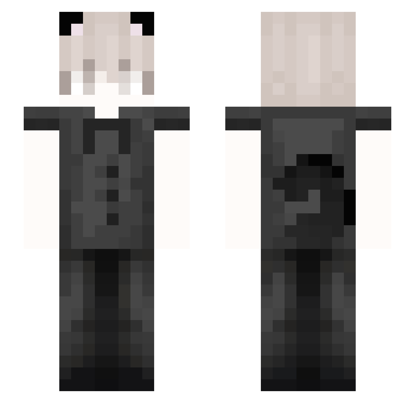sleepiizzz Minecraft skin, front and back view