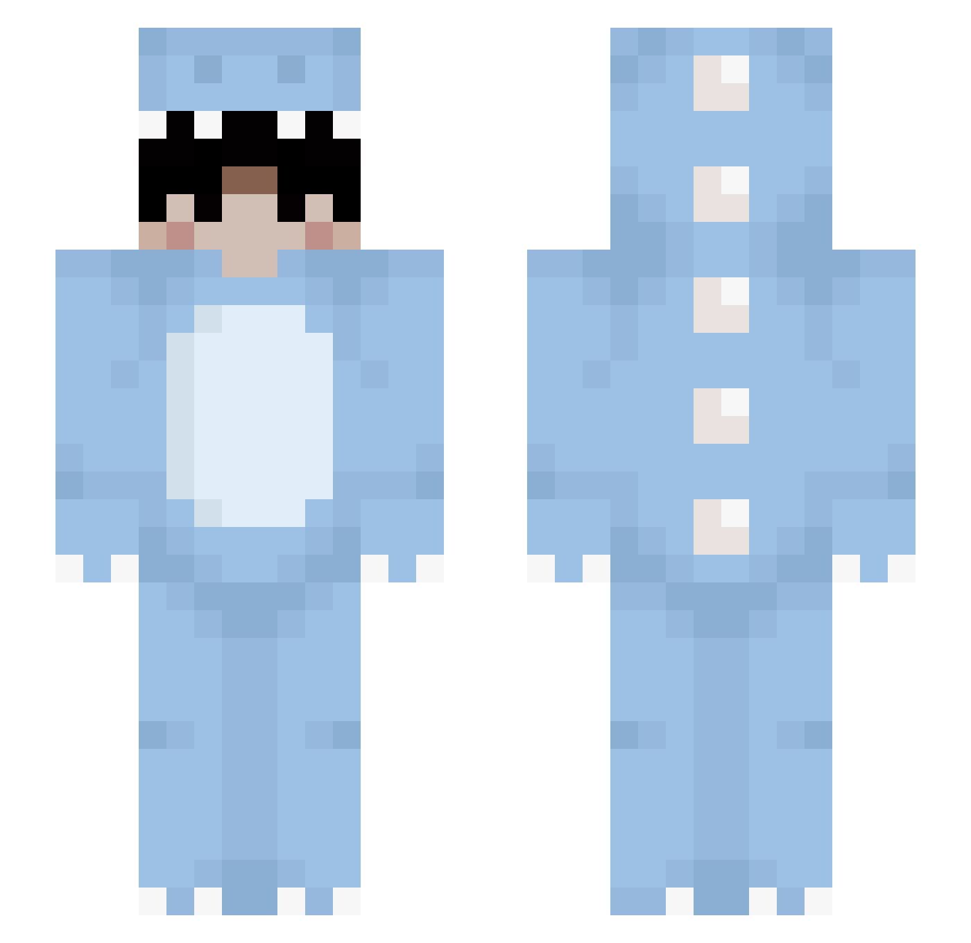 R3VOLIX Minecraft skin, front and back view