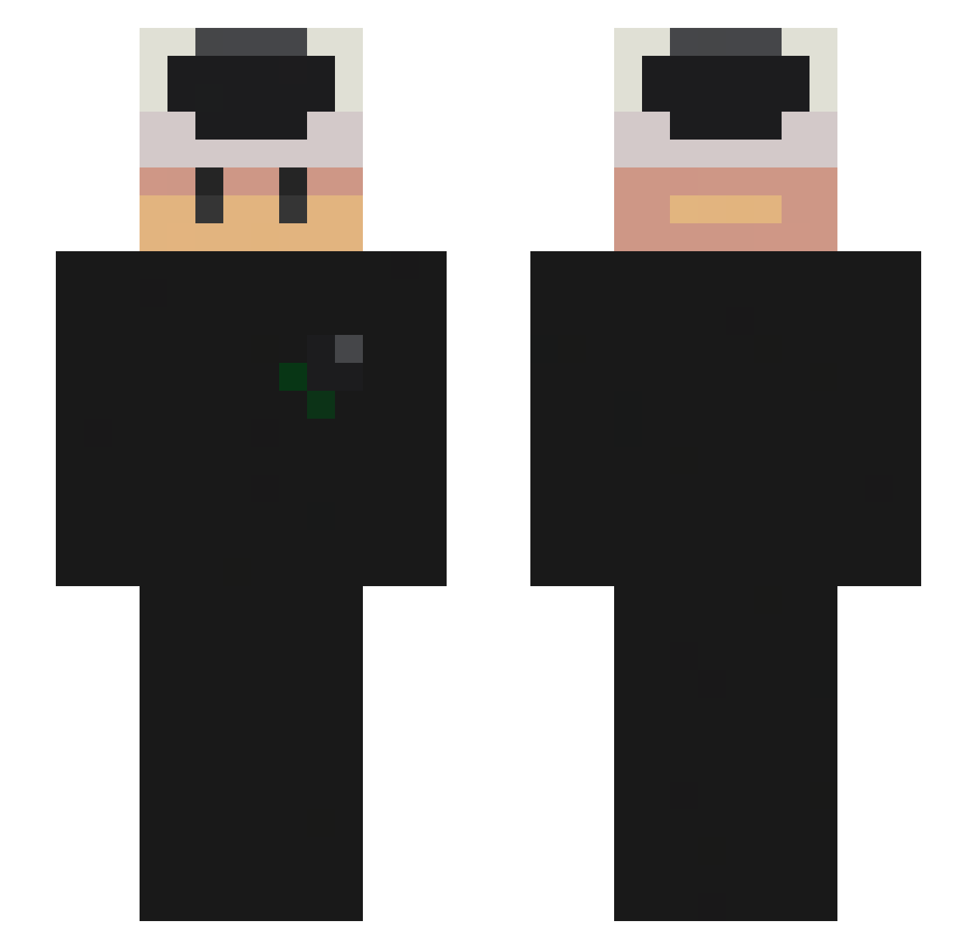 hicehugo Minecraft skin, front and back view