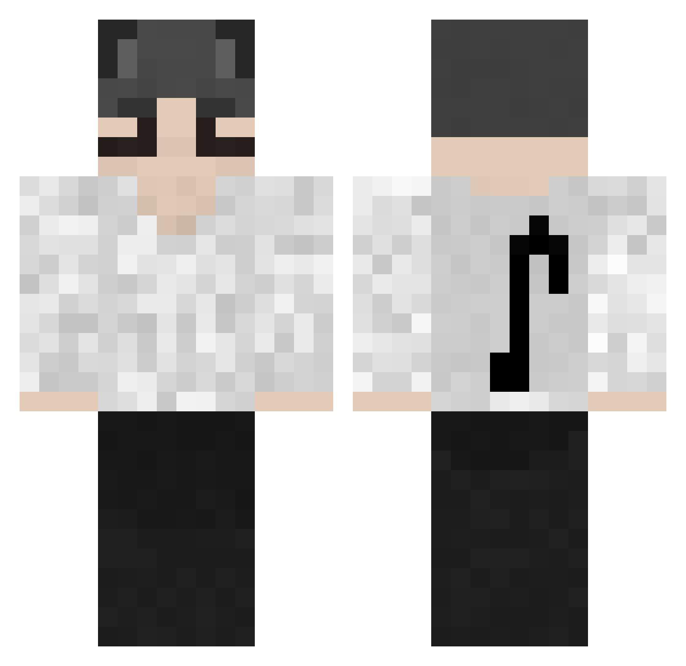 umyrr Minecraft skin, front and back view
