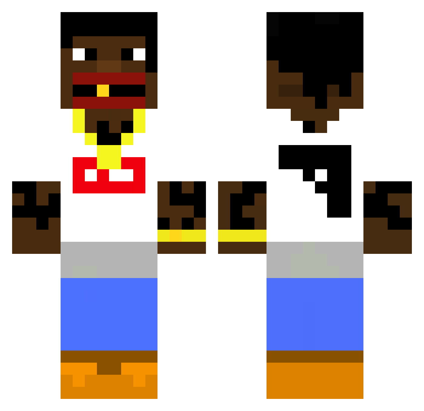 Asron1977 Minecraft skin, front and back view