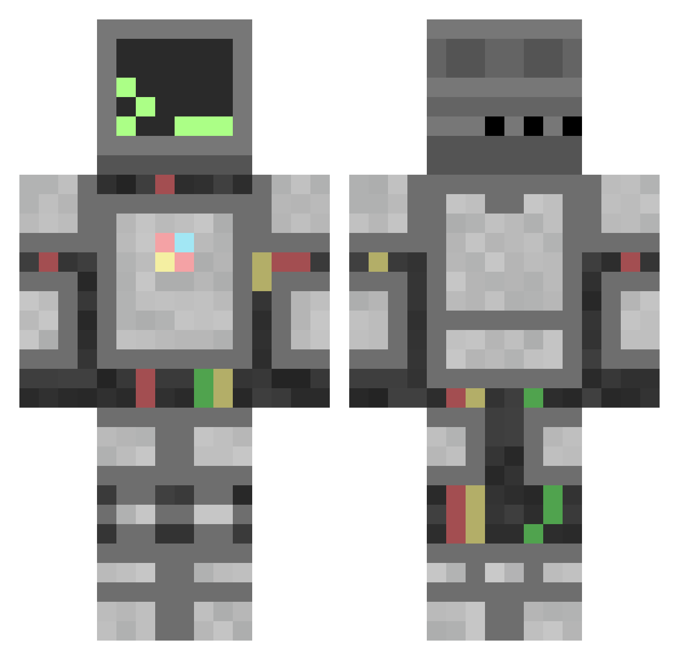 Tsuna_Hyun Minecraft skin, front and back view