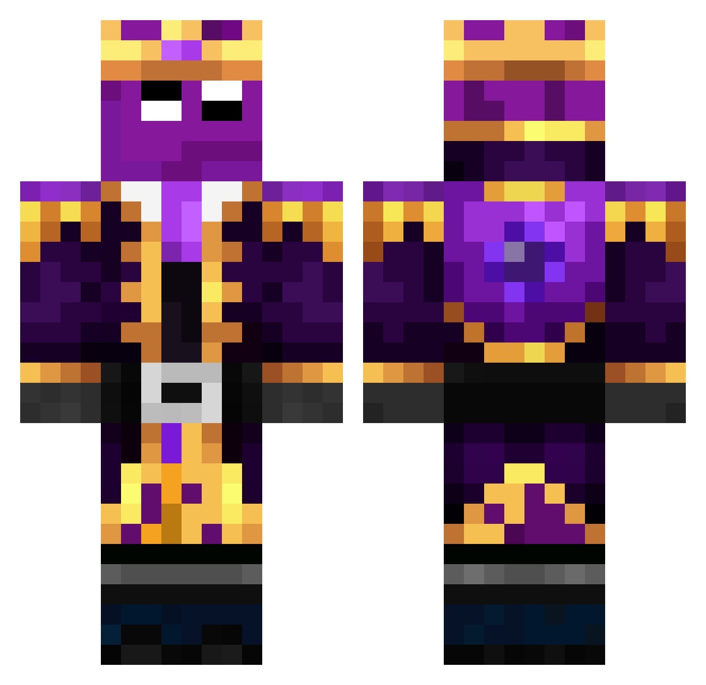 Chatchat33 Minecraft skin, front and back view