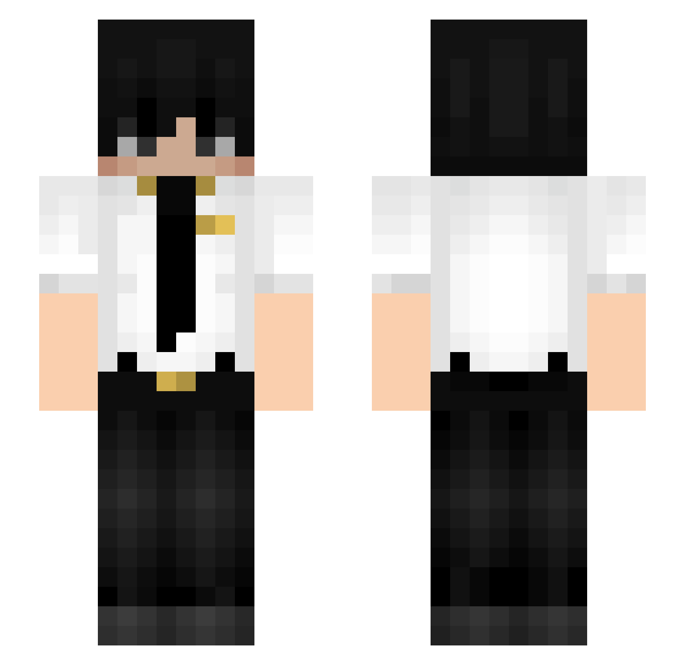 Shadyfella Minecraft skin, front and back view
