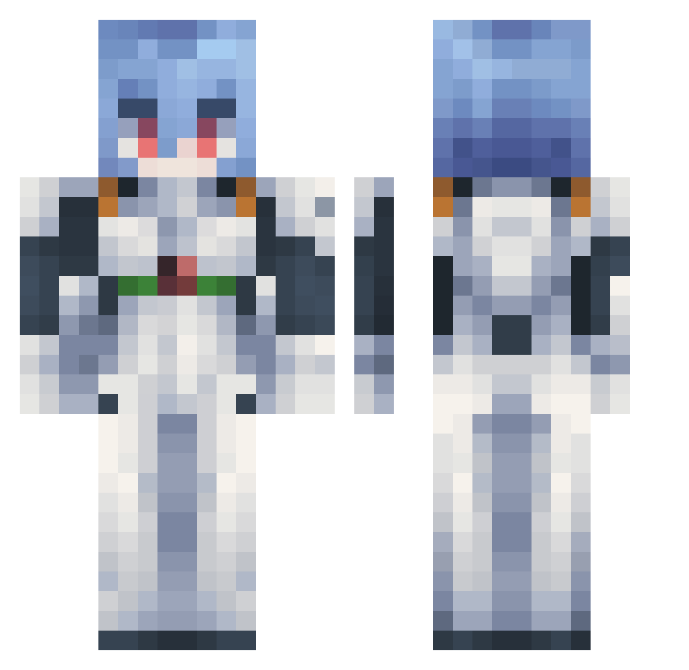 elpepopaco Minecraft skin, front and back view