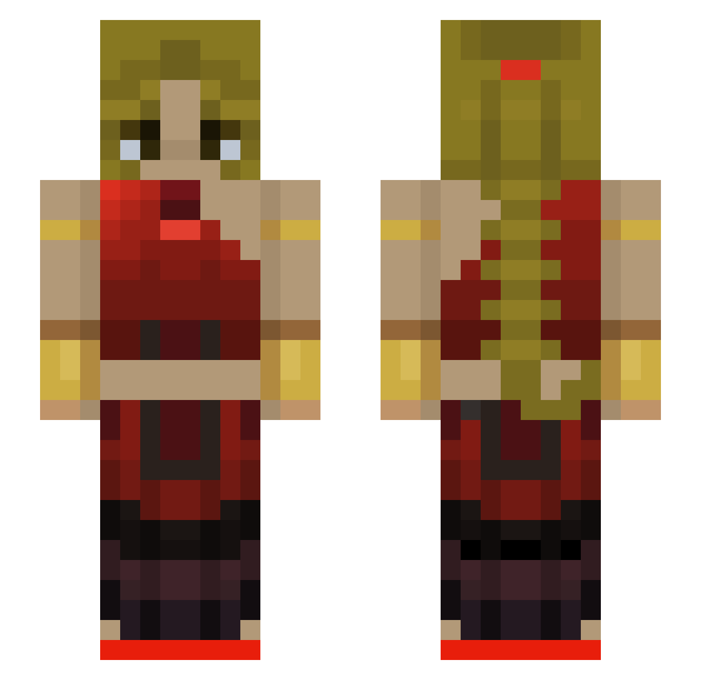 pingwin1005 Minecraft skin, front and back view