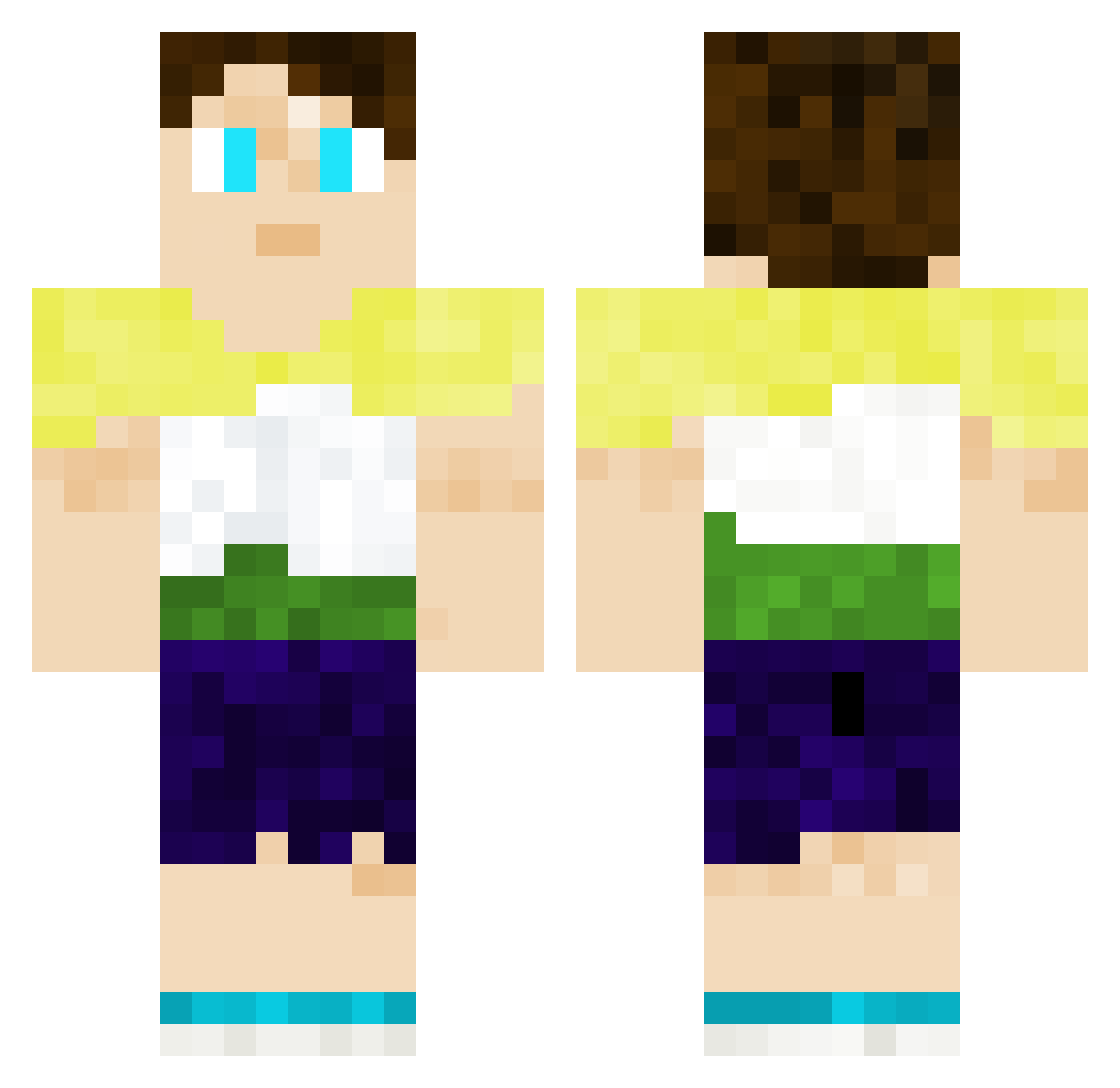 the_boss678 Minecraft skin, front and back view