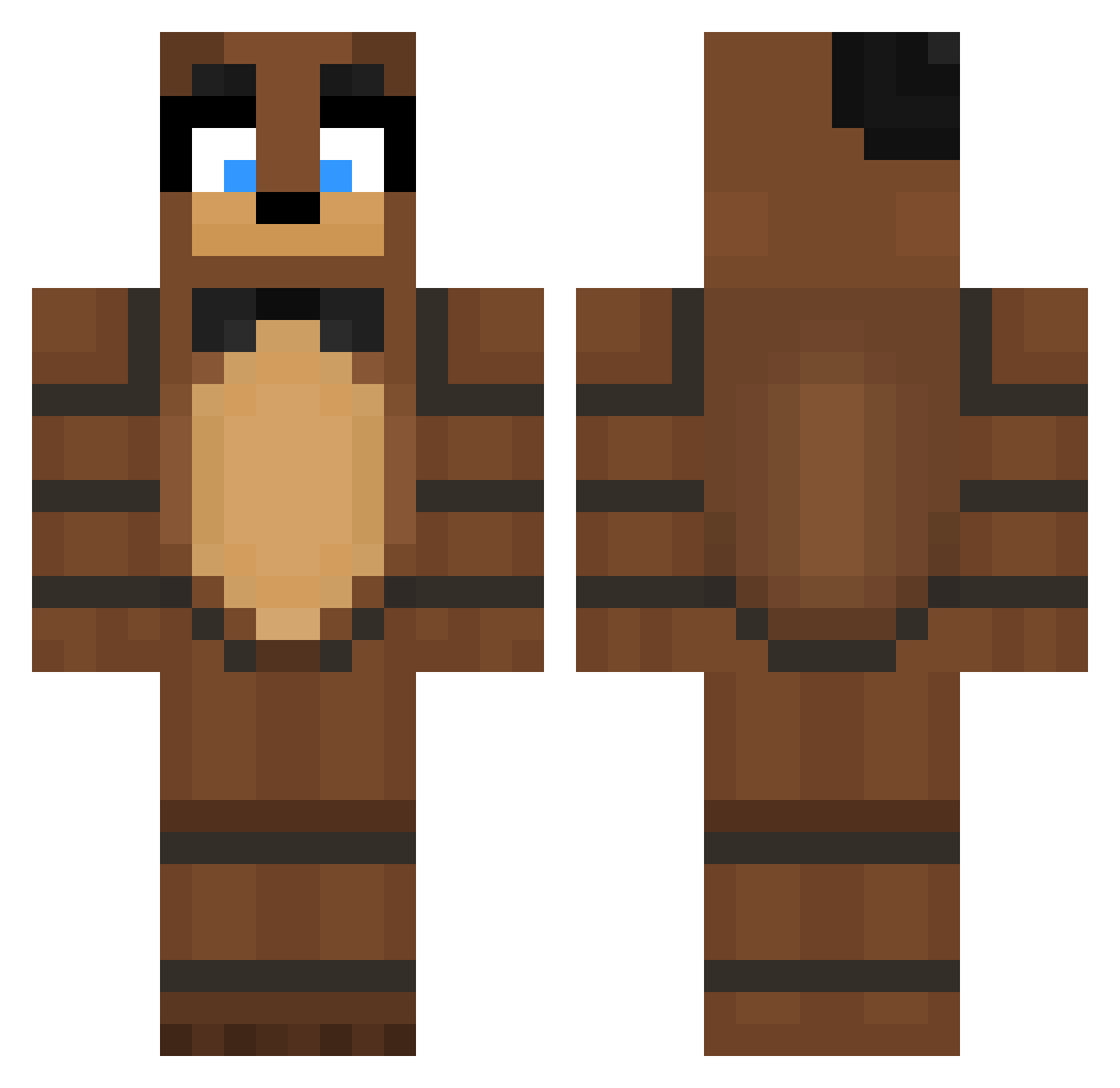SuperJoshCraft Minecraft skin, front and back view