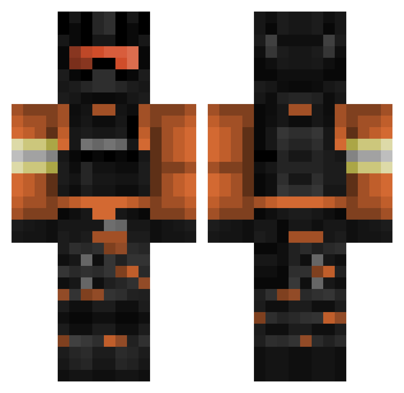 hotrotgamer12345 Minecraft skin, front and back view