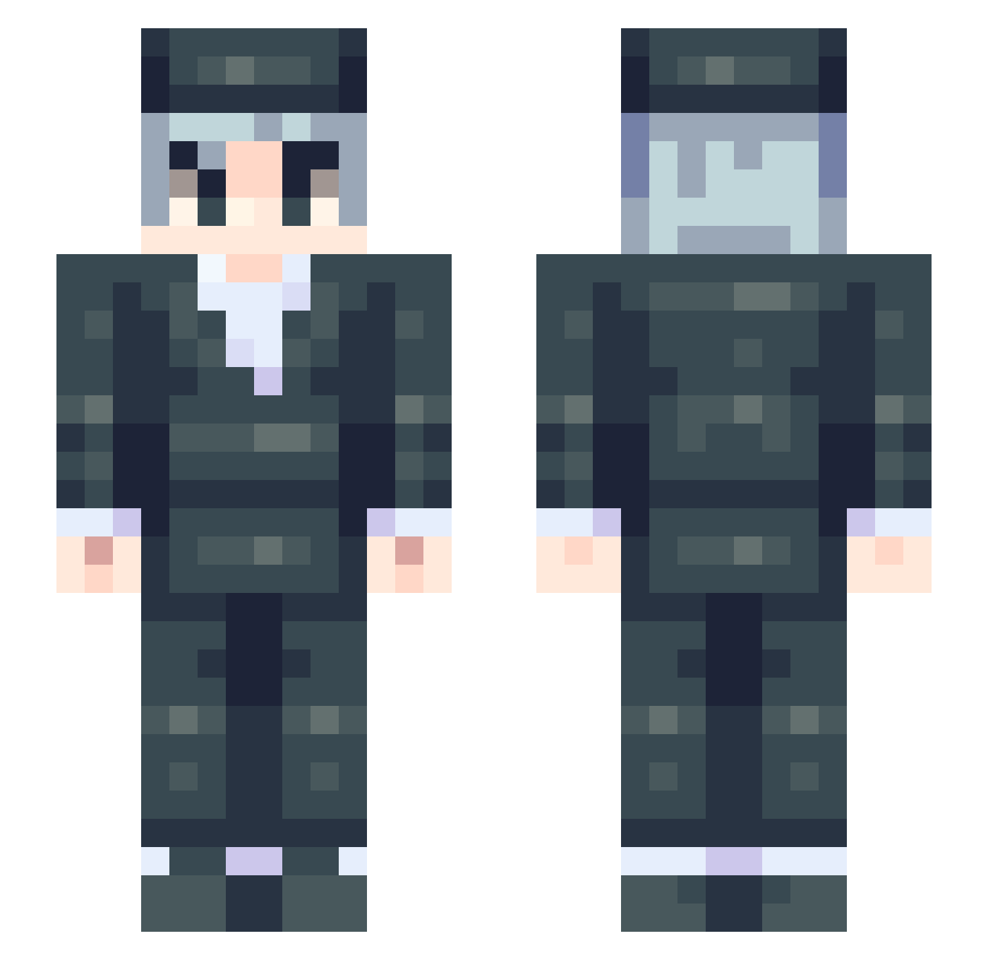 Mr_Bofolz Minecraft skin, front and back view