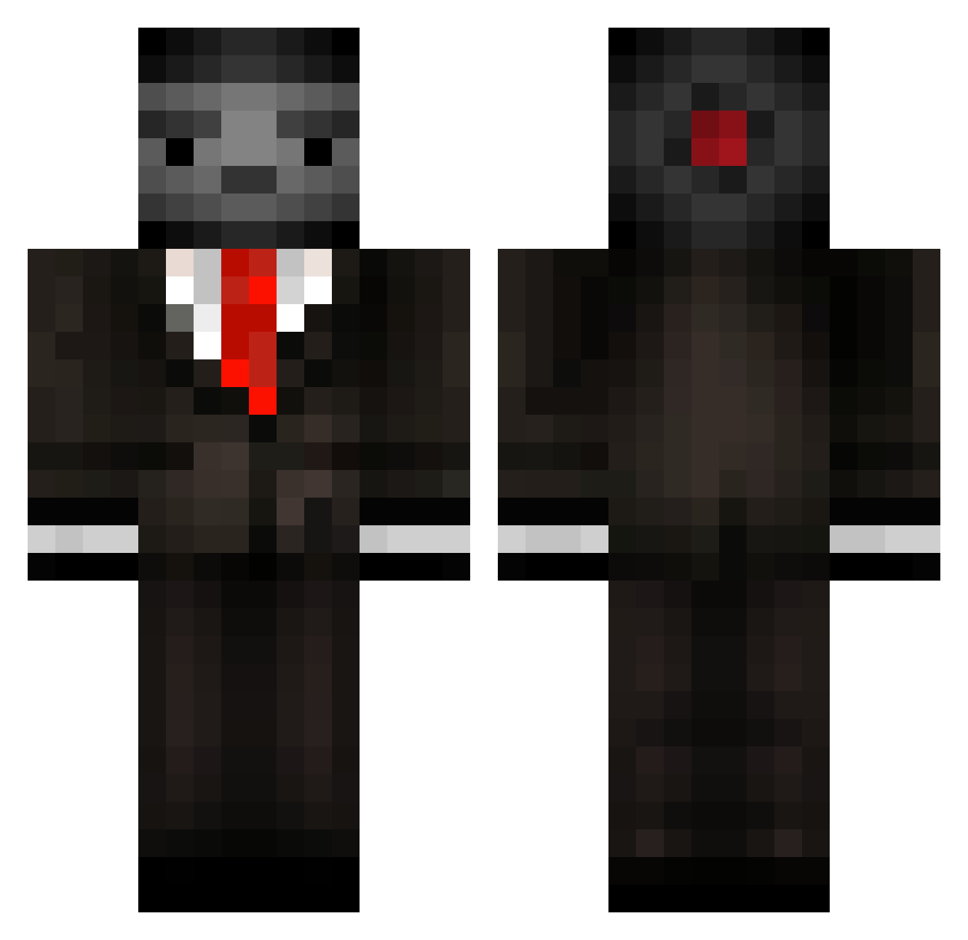 ZupaZeus Minecraft skin, front and back view