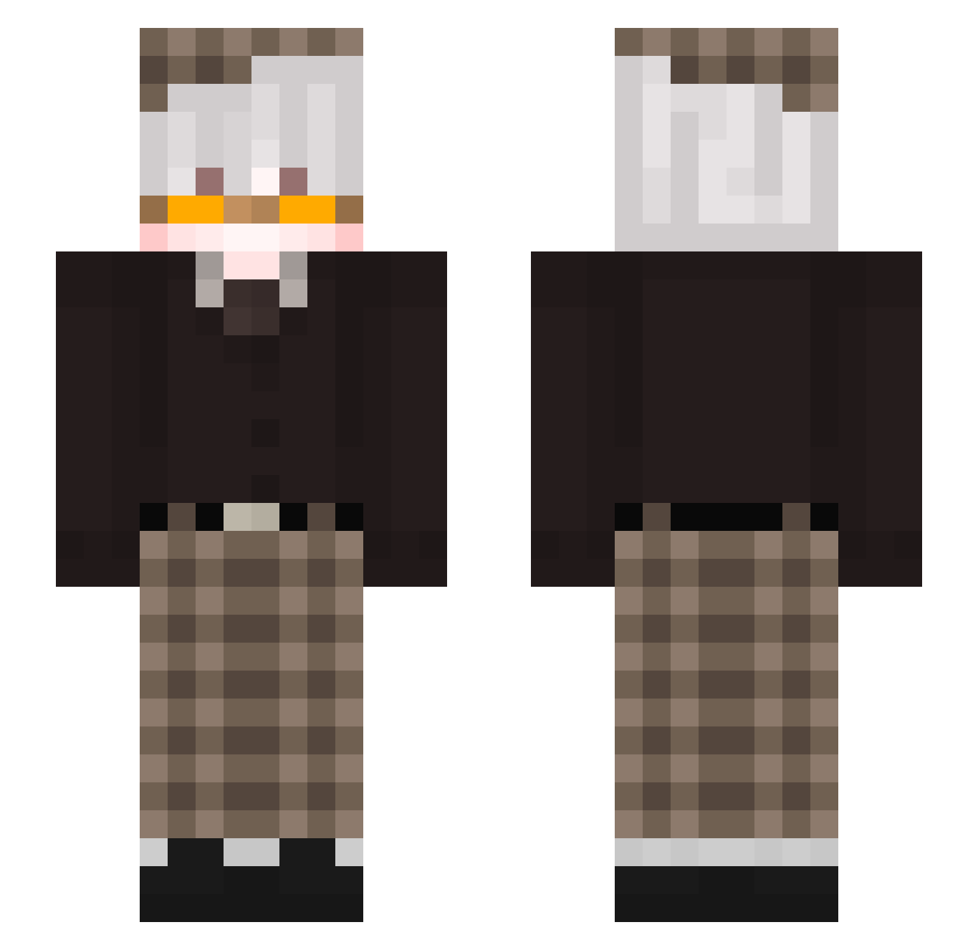 icarustheprodigy Minecraft skin, front and back view