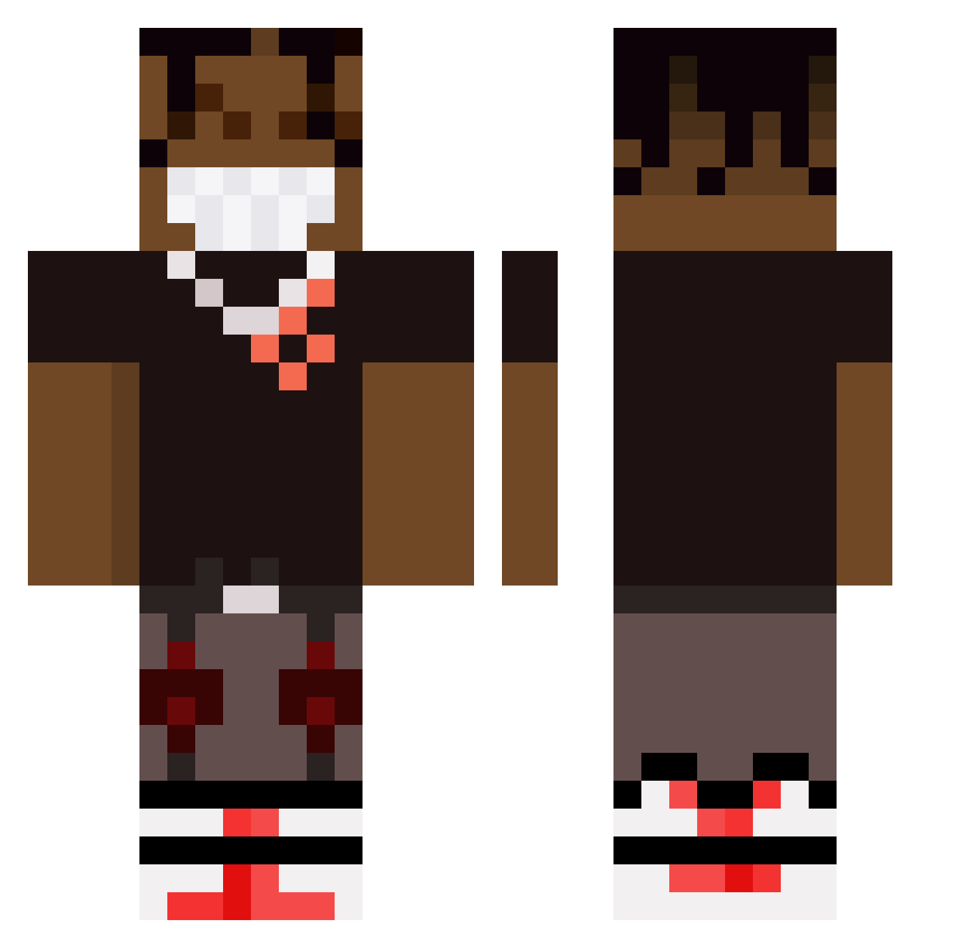 Distrias Minecraft skin, front and back view