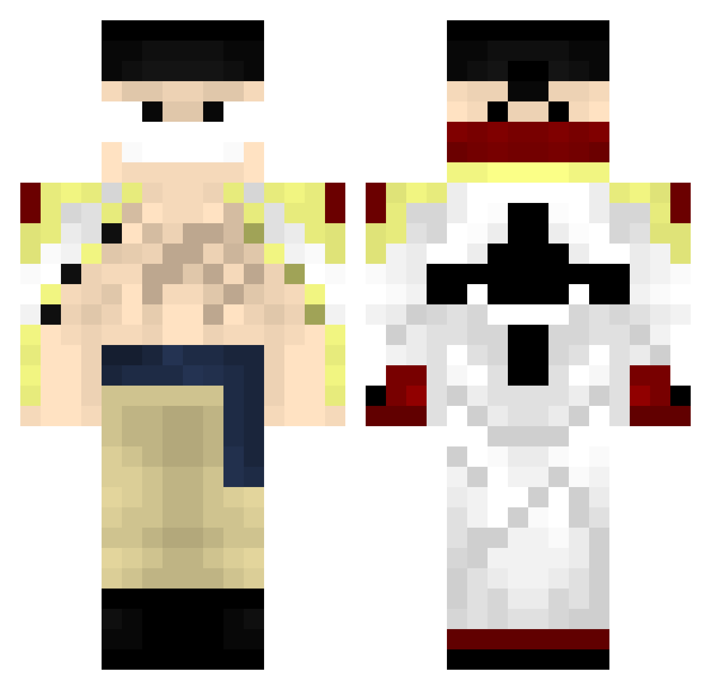Kokod29 Minecraft skin, front and back view