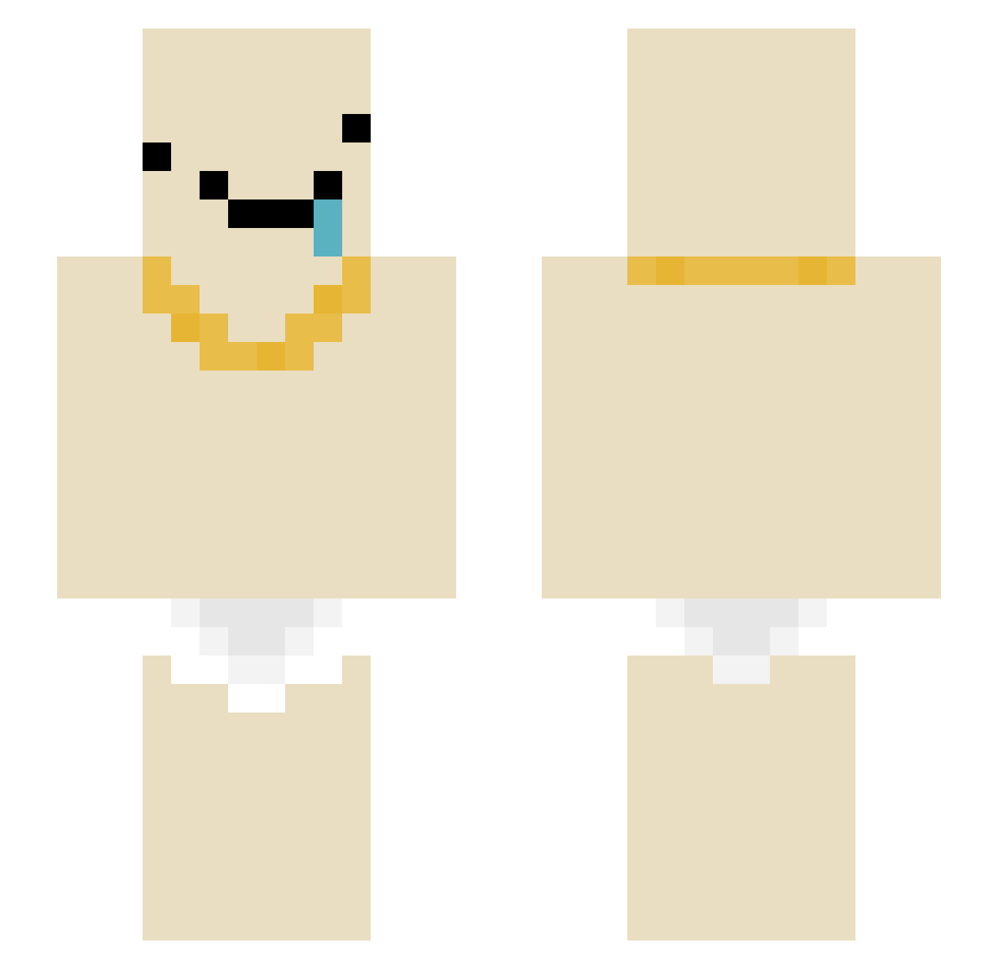 ImFreakky Minecraft skin, front and back view