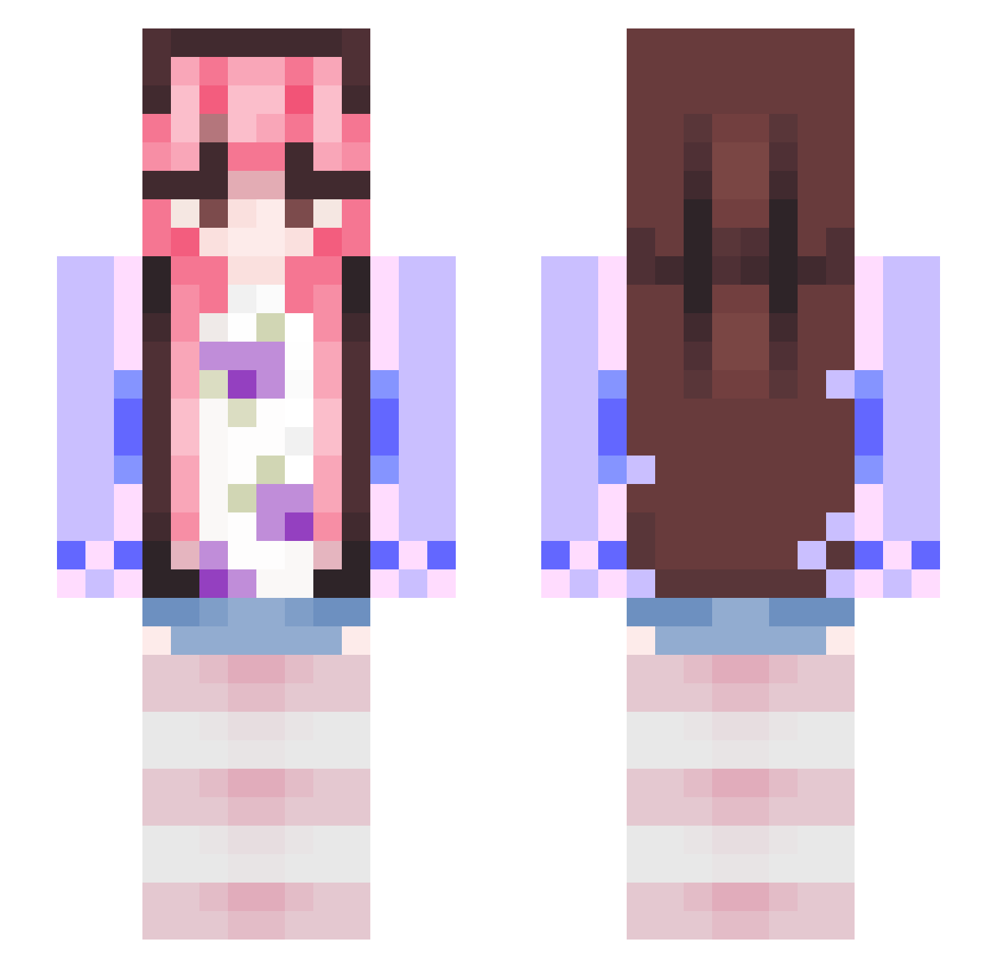 striker006 Minecraft skin, front and back view