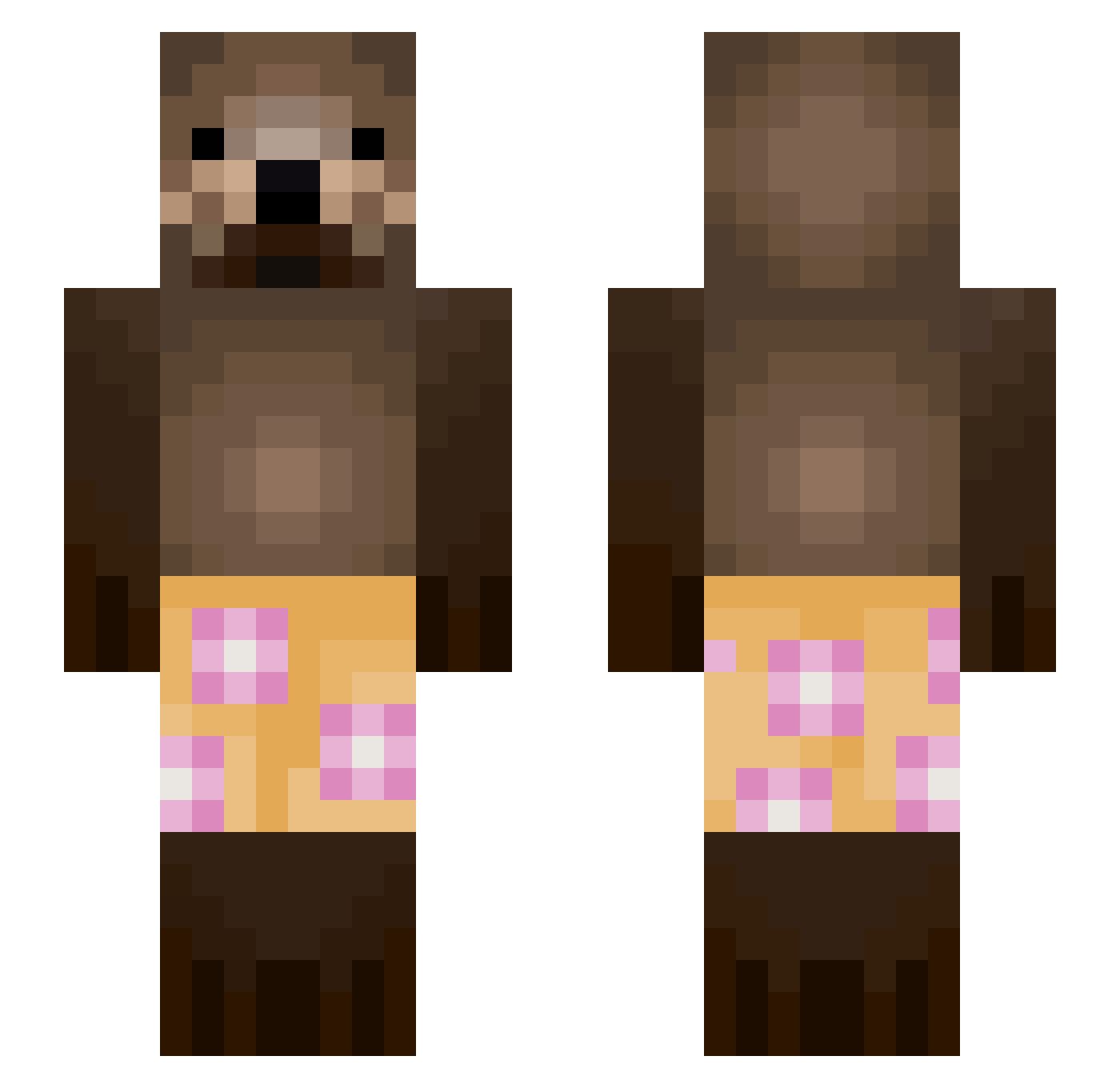 ighxoul Minecraft skin, front and back view