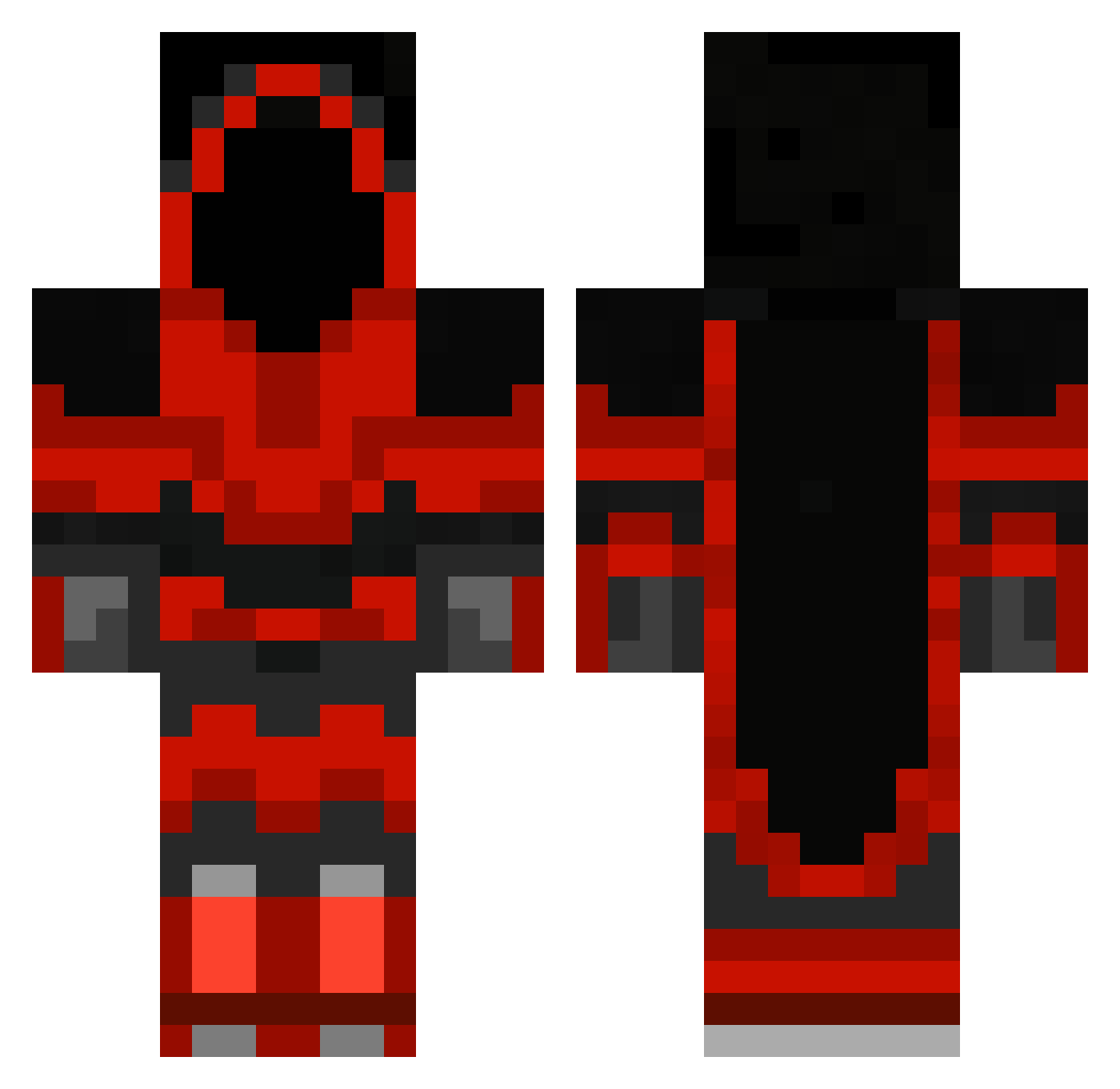 ITAYB1282 Minecraft skin, front and back view