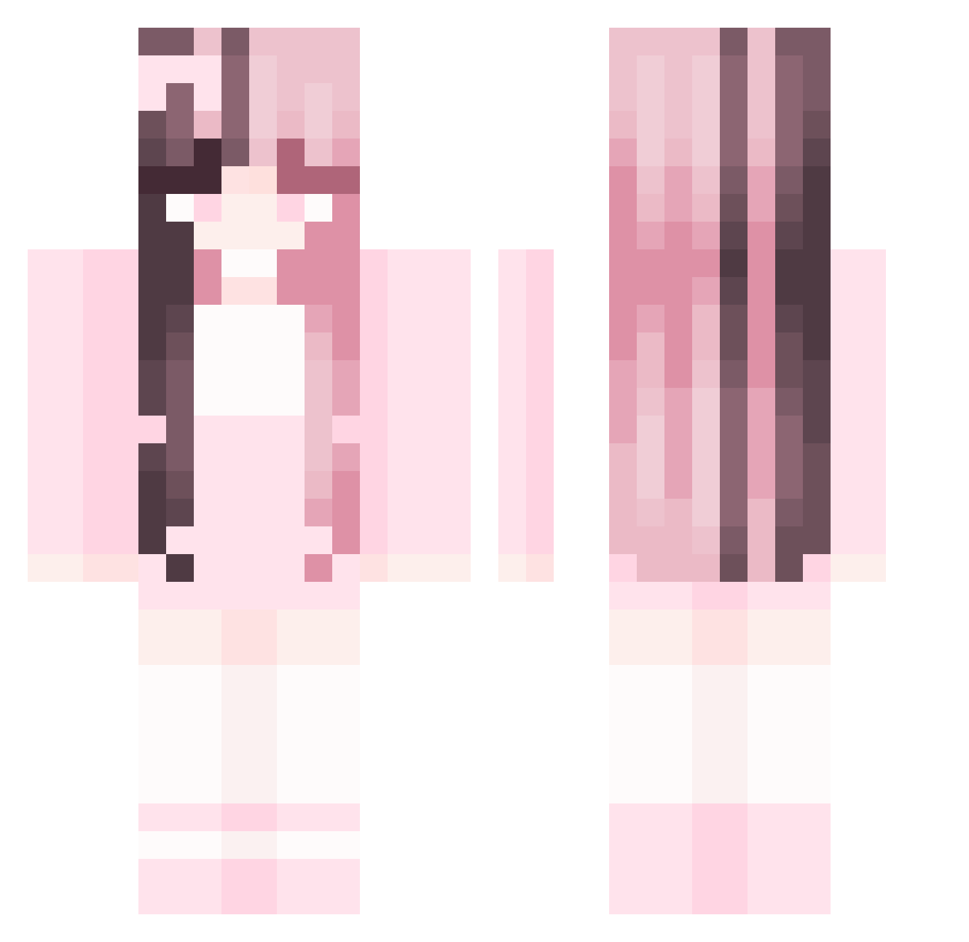 verue Minecraft skin, front and back view