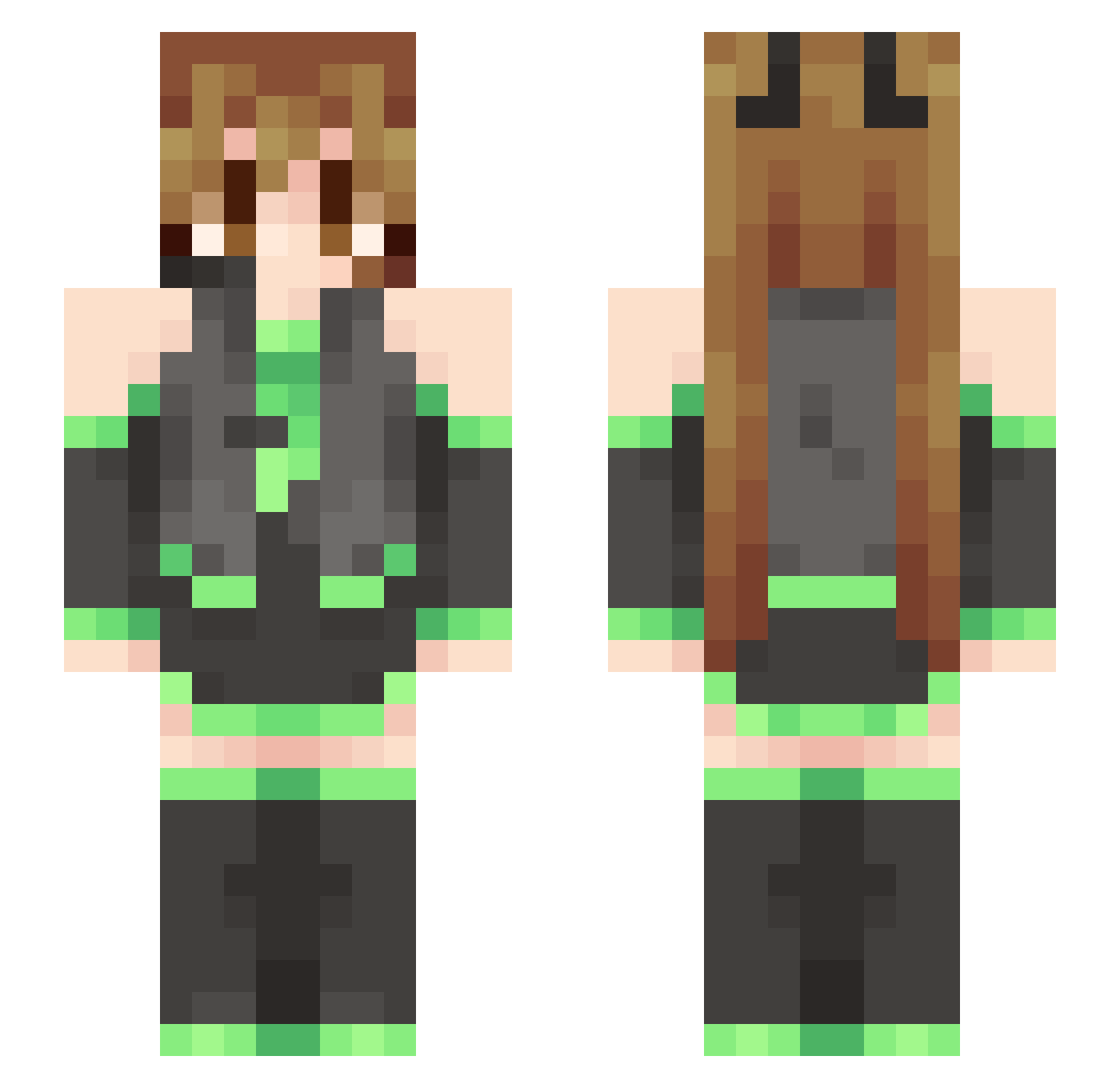 _IPz Minecraft skin, front and back view
