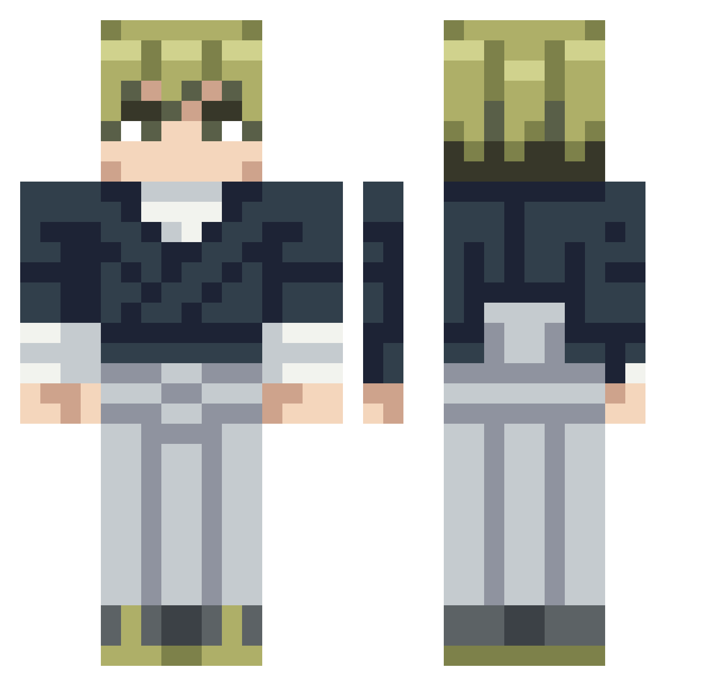 yutaaARG Minecraft skin, front and back view