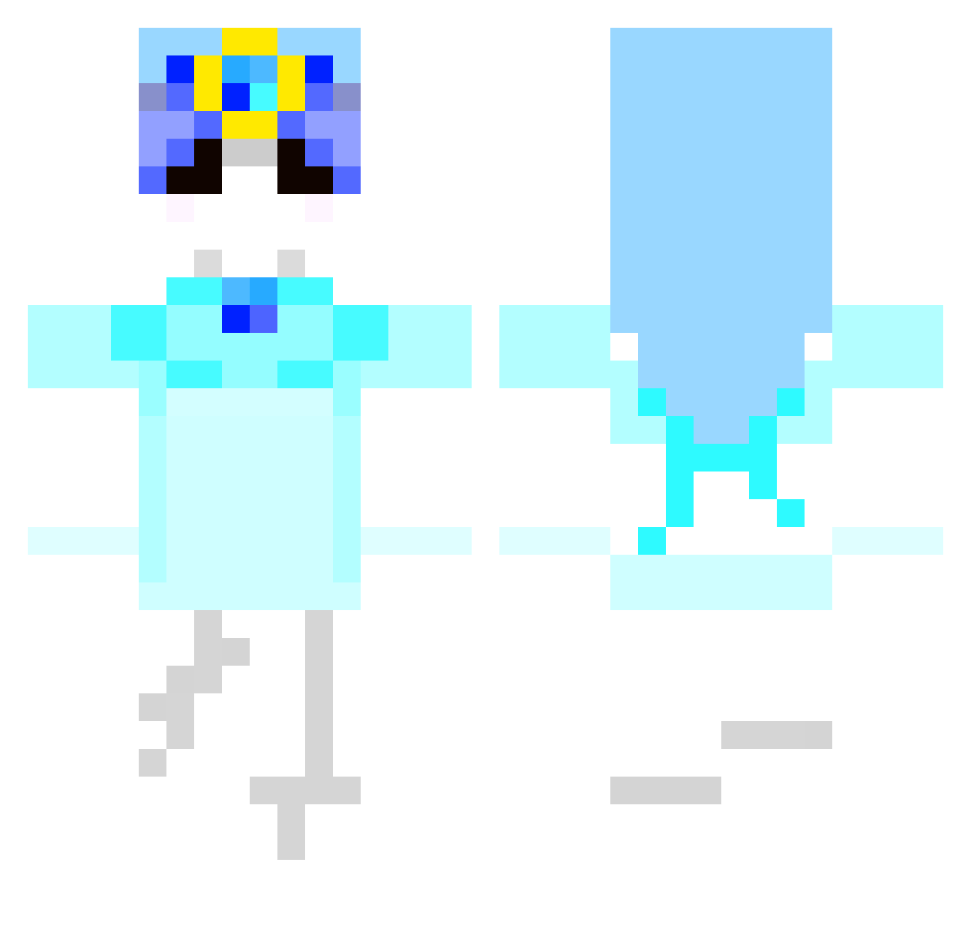 supuergi20 Minecraft skin, front and back view