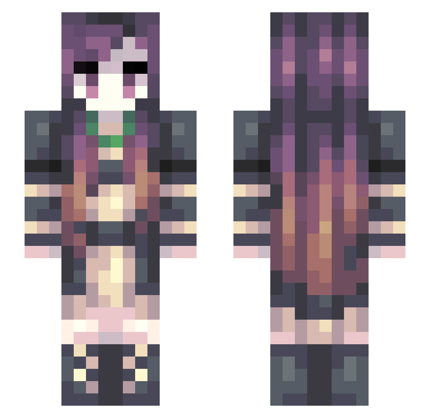 Kurumir4gt Minecraft skin, front and back view
