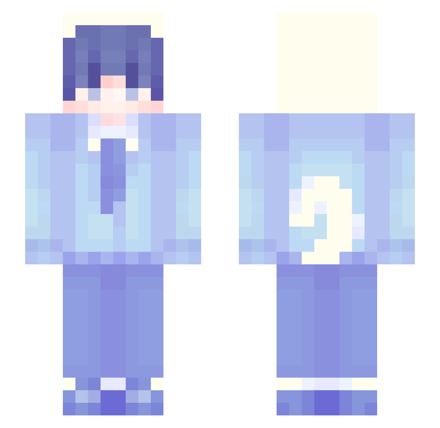 poorbryann Minecraft skin, front and back view