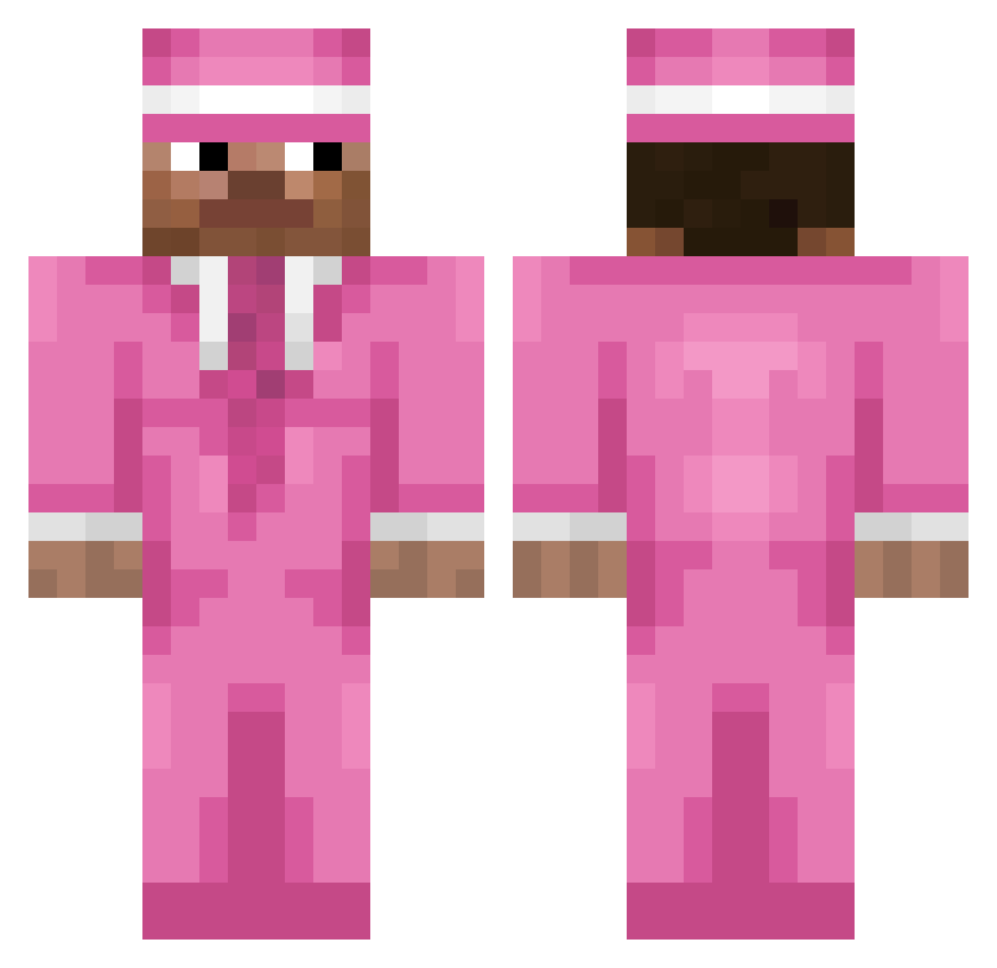 uKoddy Minecraft skin, front and back view