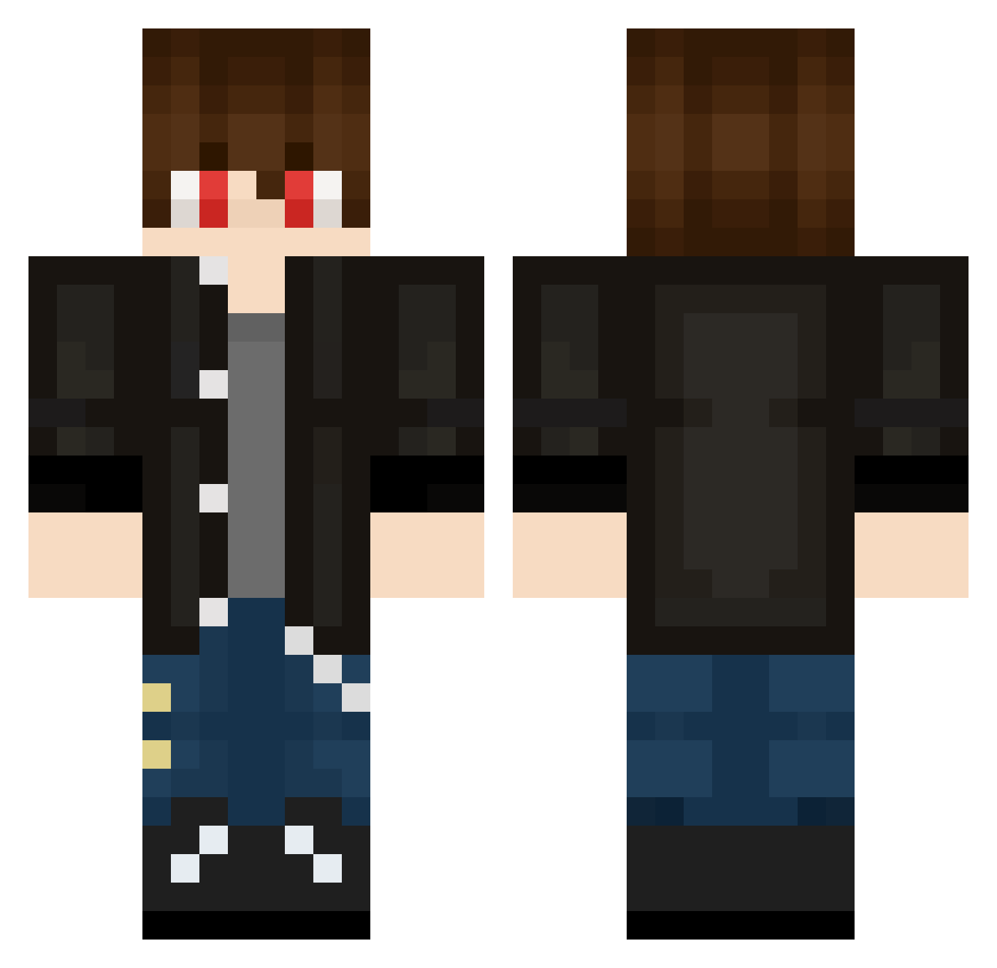 spazy199 Minecraft skin, front and back view