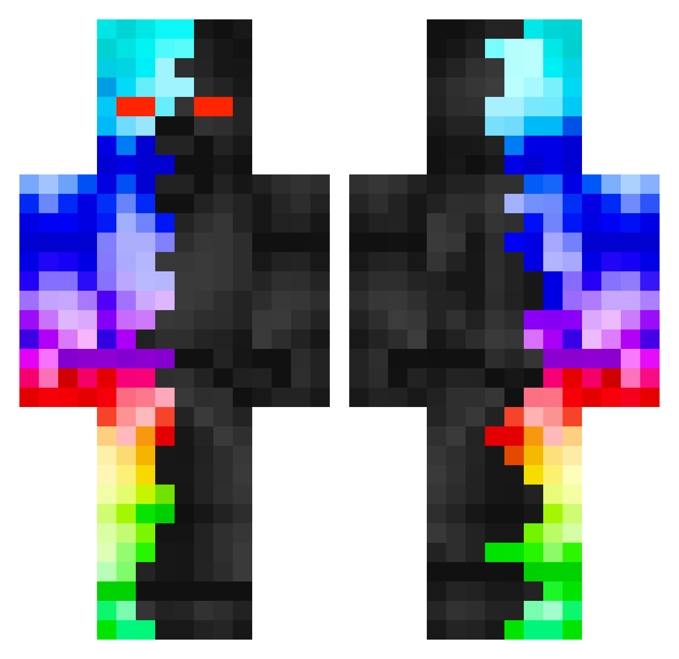 ZockerJonas2011 Minecraft skin, front and back view