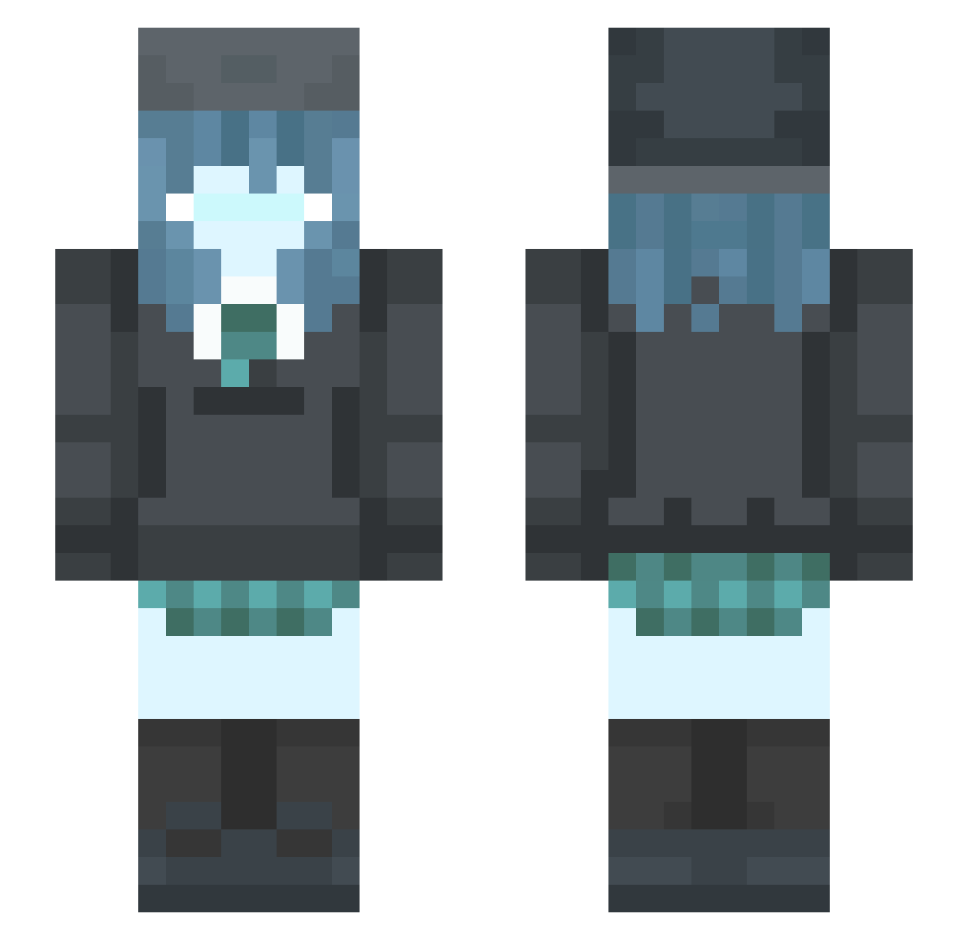 Ztarre Minecraft skin, front and back view