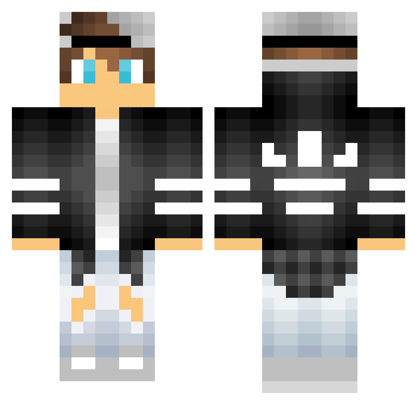 TheGameDude11 Minecraft skin, front and back view