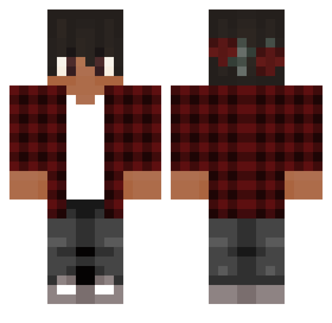 vampf4ngz Minecraft skin, front and back view