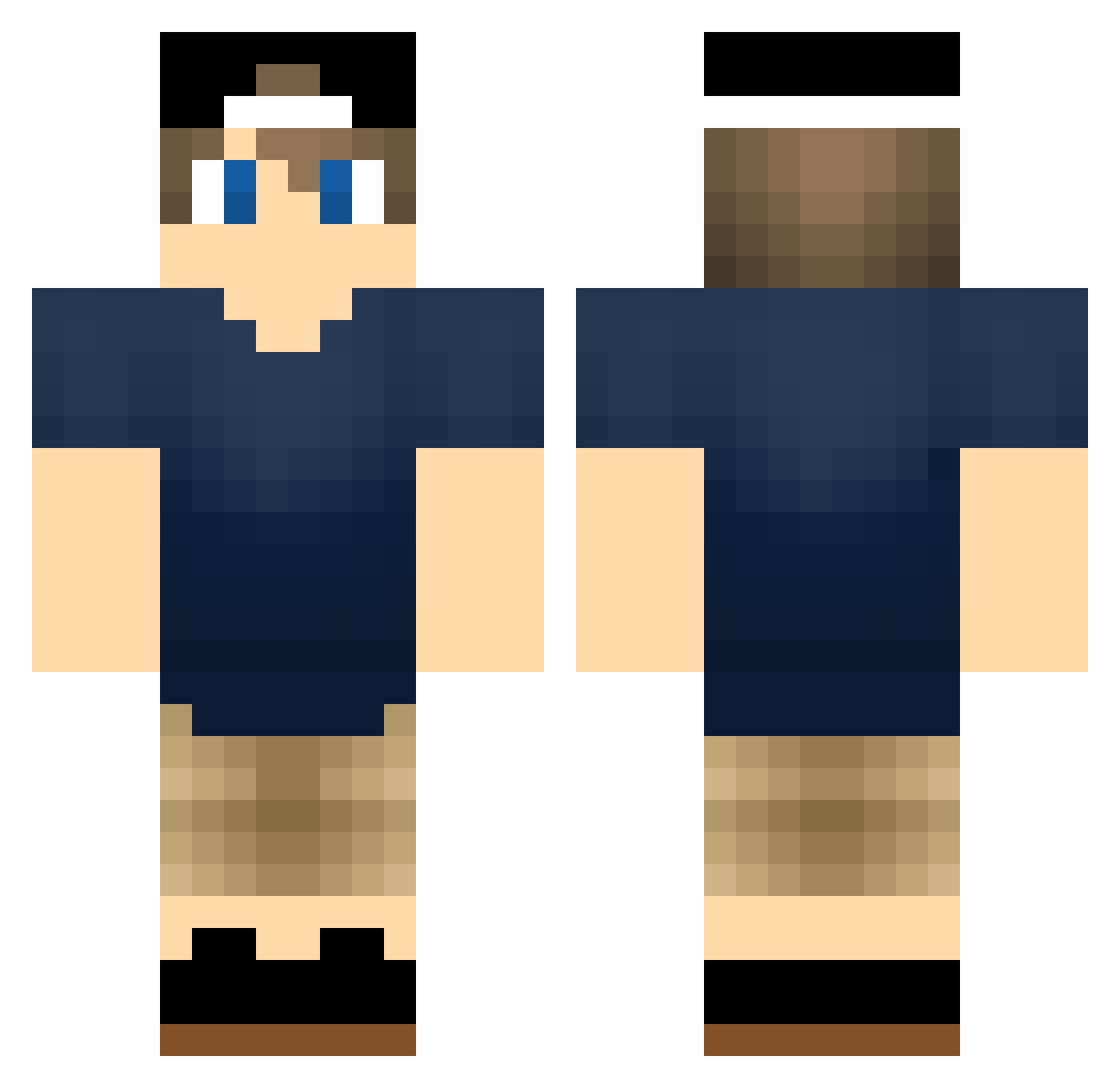 SrJeeff Minecraft skin, front and back view