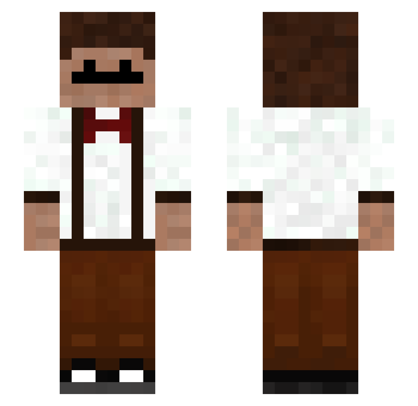 chriinge Minecraft skin, front and back view