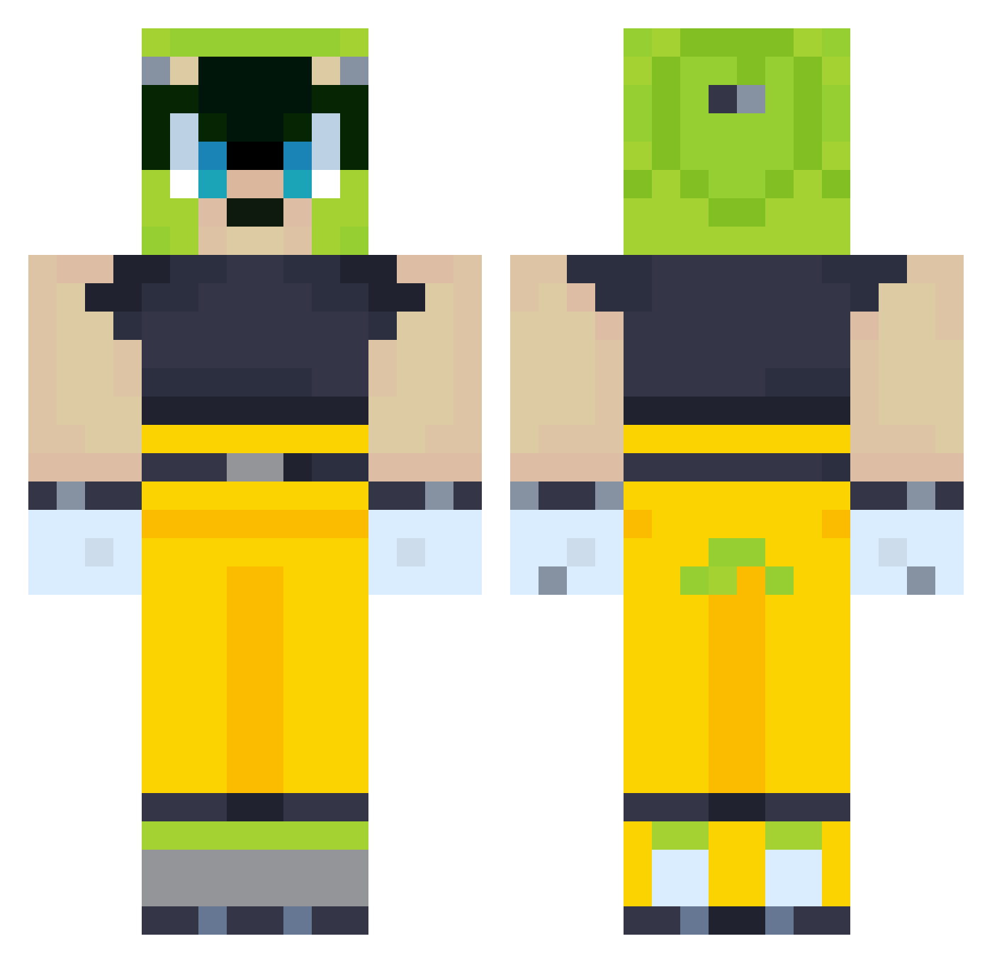 Roni79 Minecraft skin, front and back view