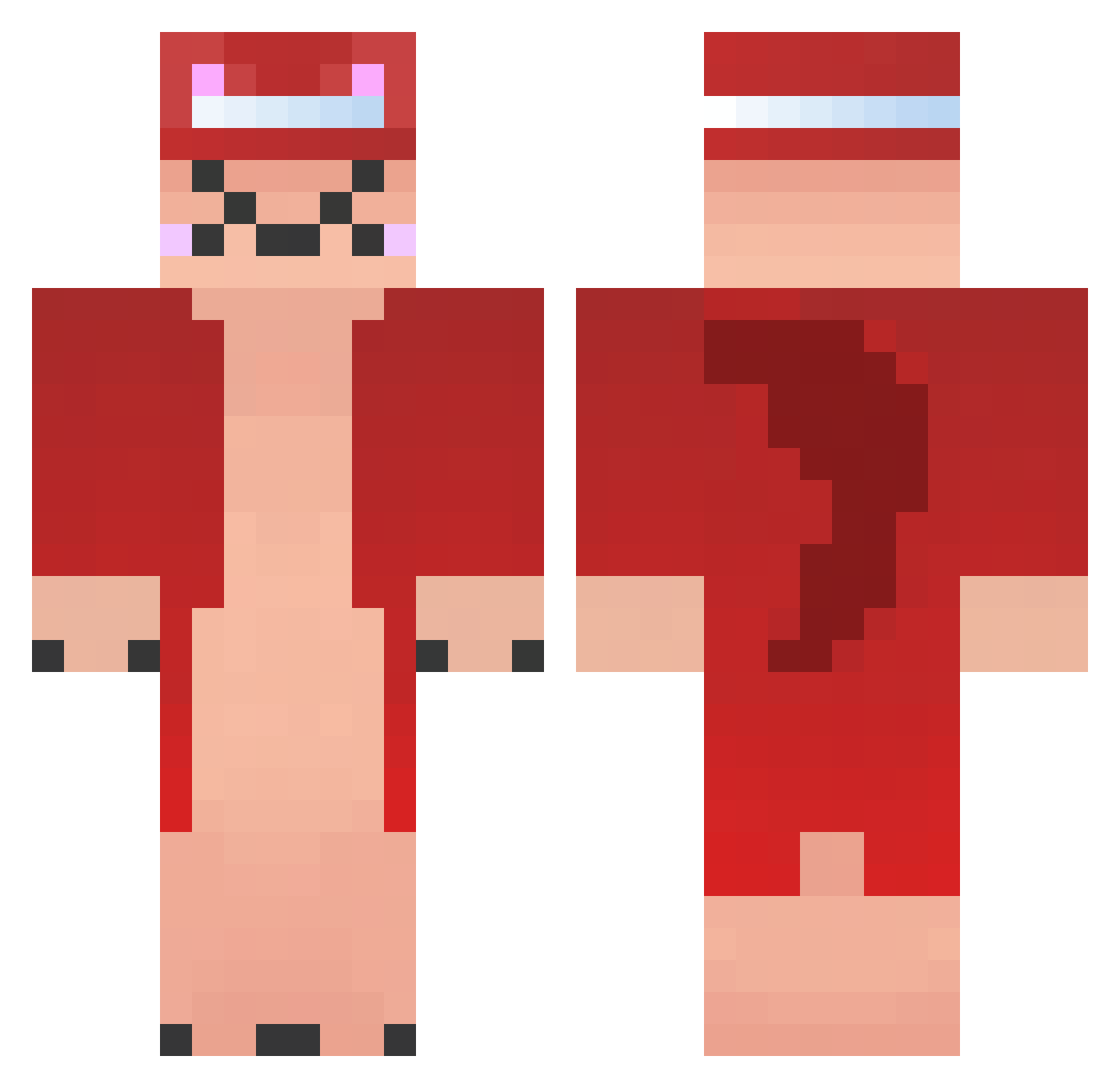 possuidaloli Minecraft skin, front and back view