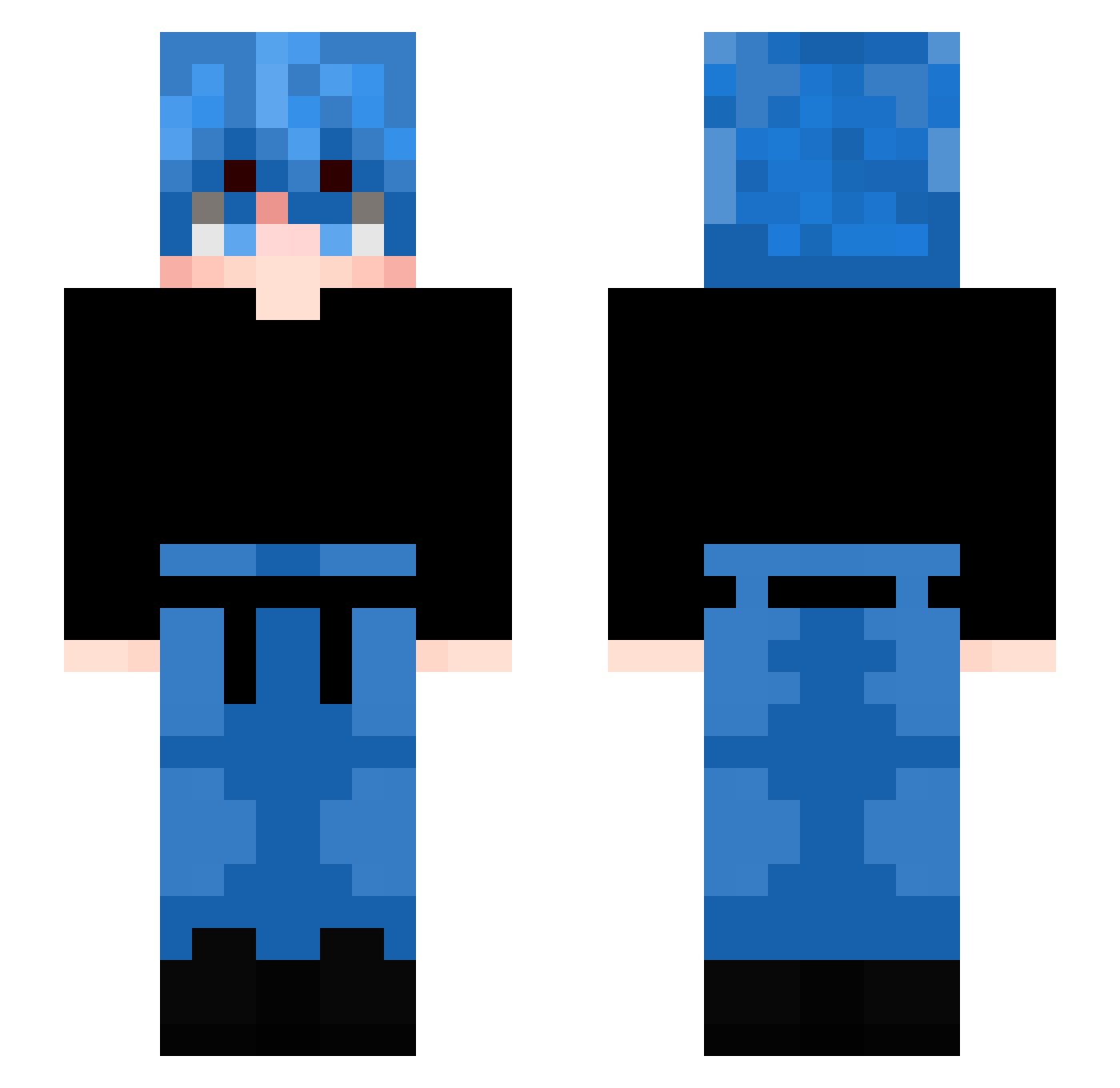 RMToPany Minecraft skin, front and back view