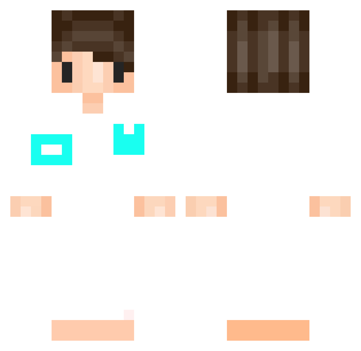 Retelling Minecraft skin, front and back view