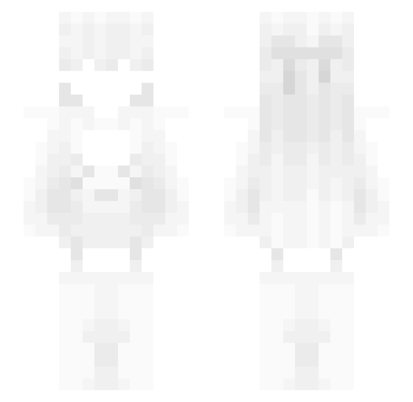 WhosJax Minecraft skin, front and back view