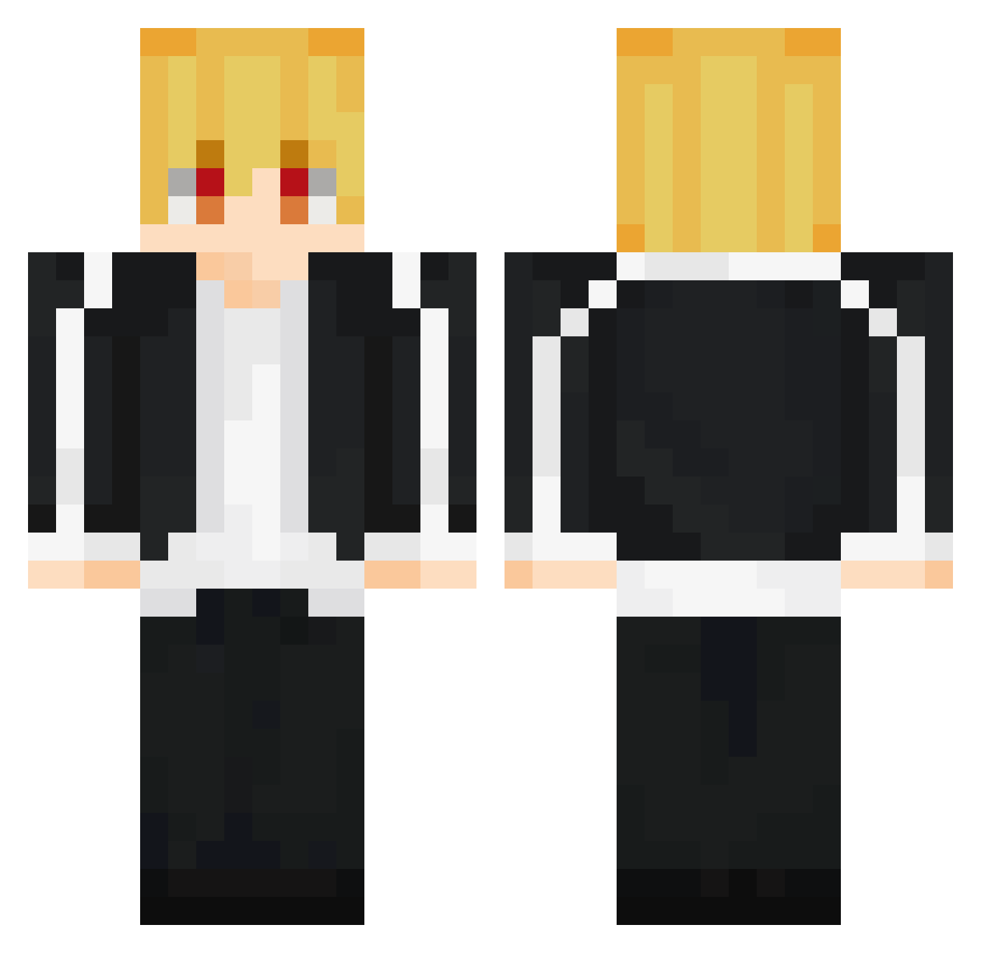 MThree_ Minecraft skin, front and back view