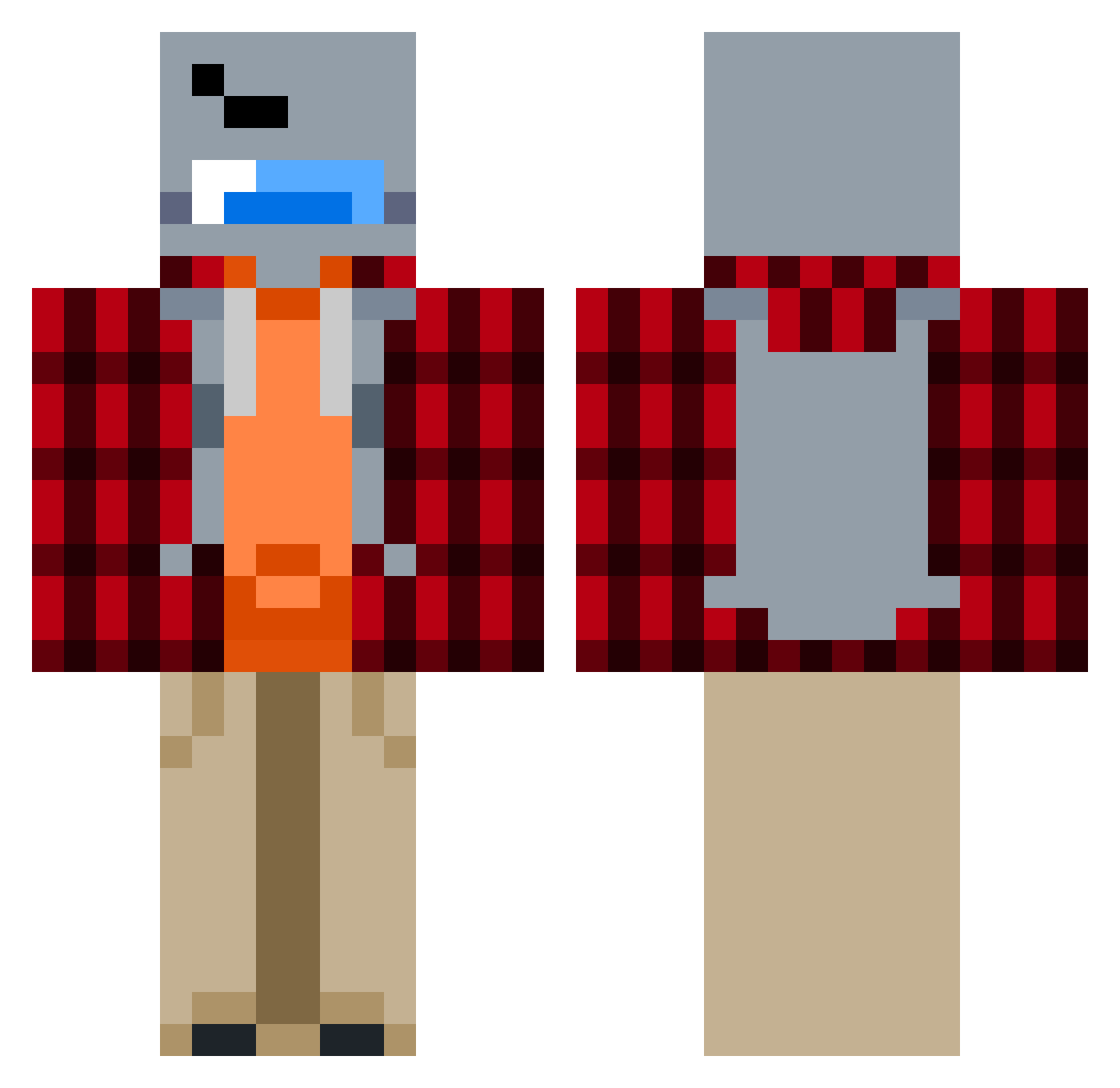 mrzjinxx Minecraft skin, front and back view