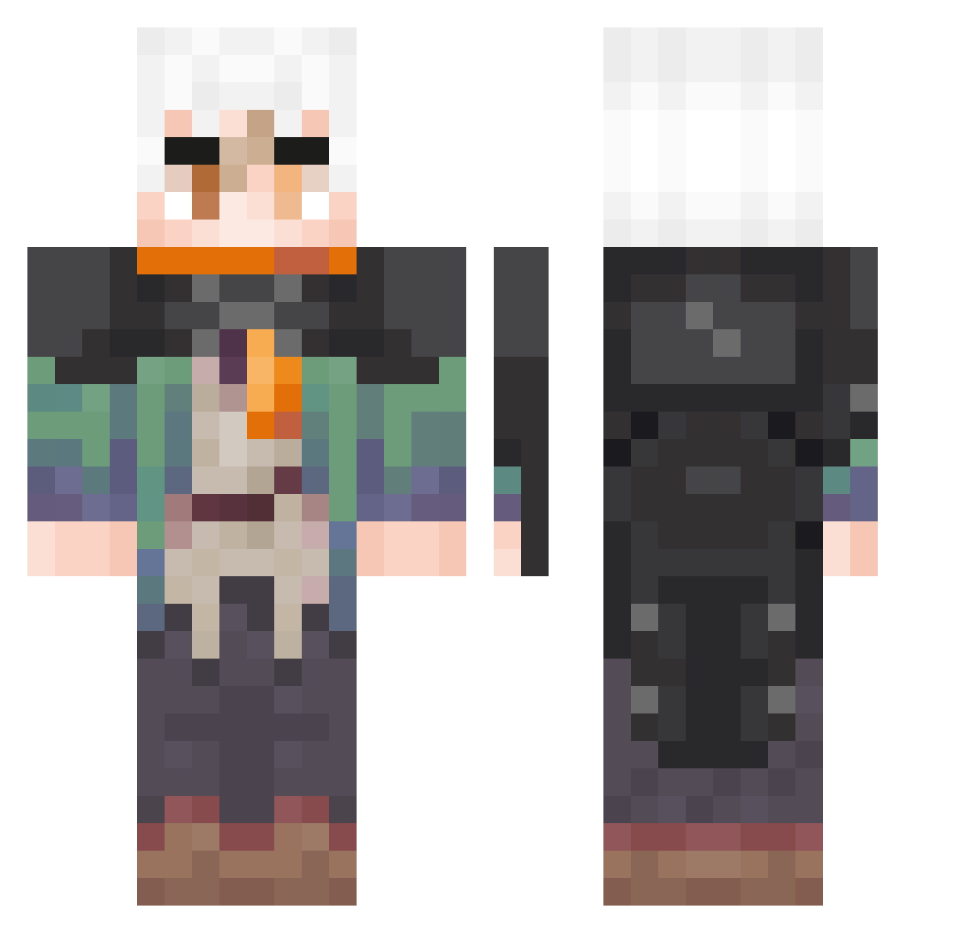 Tilllllle Minecraft skin, front and back view