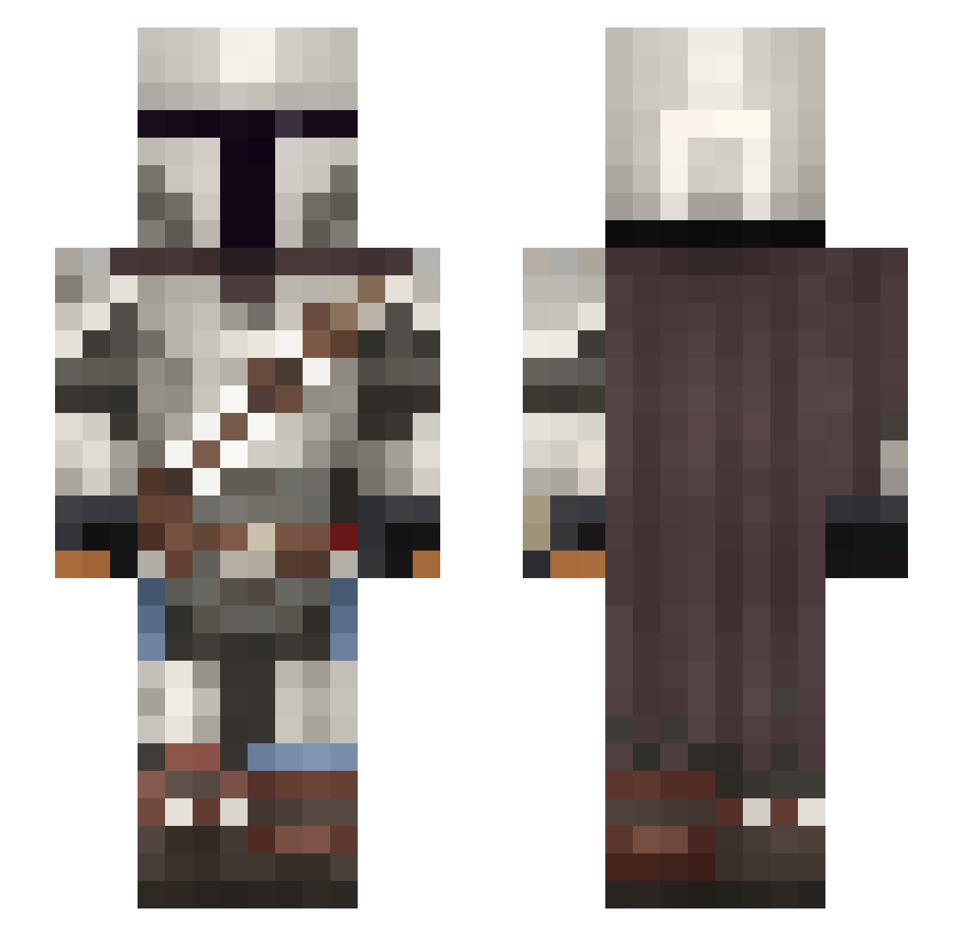 SHEEBOO Minecraft skin, front and back view